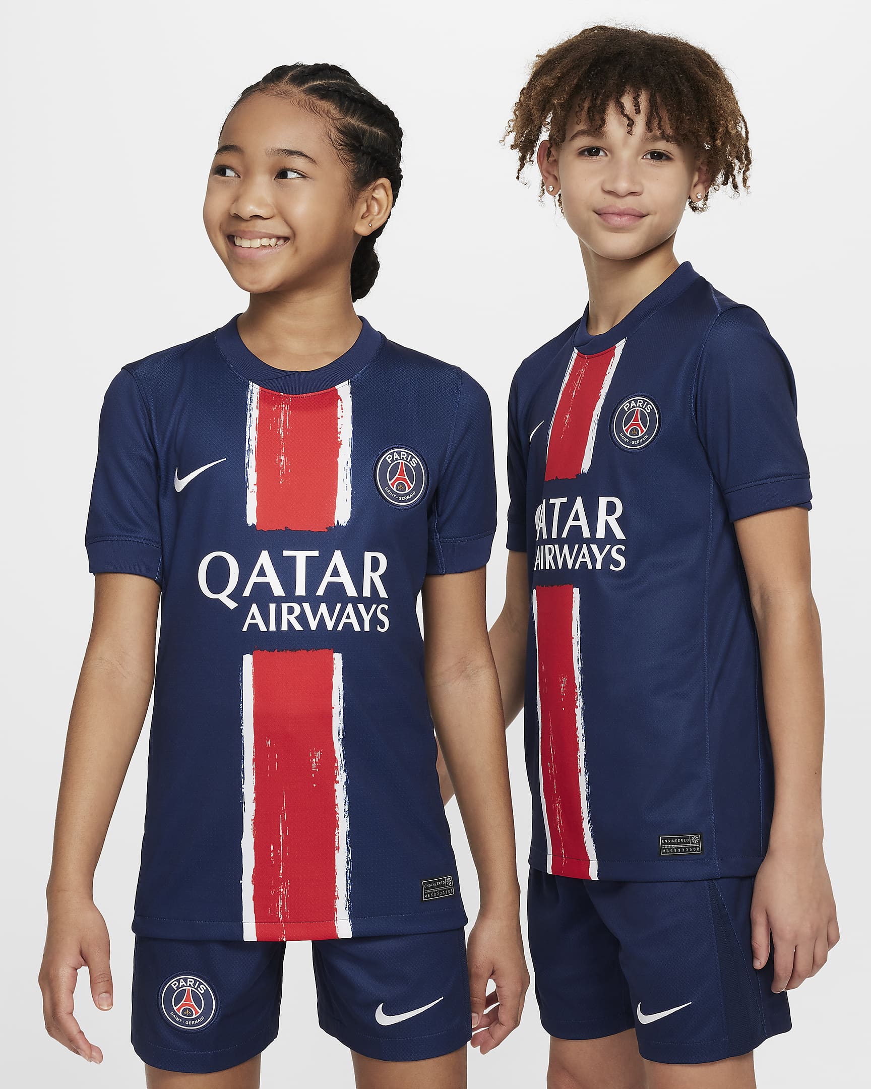 Maillot de foot replica Nike Dri-FIT Paris Saint-Germain 2024/25 Stadium Domicile pour ado - Midnight Navy/Midnight Navy/Blanc