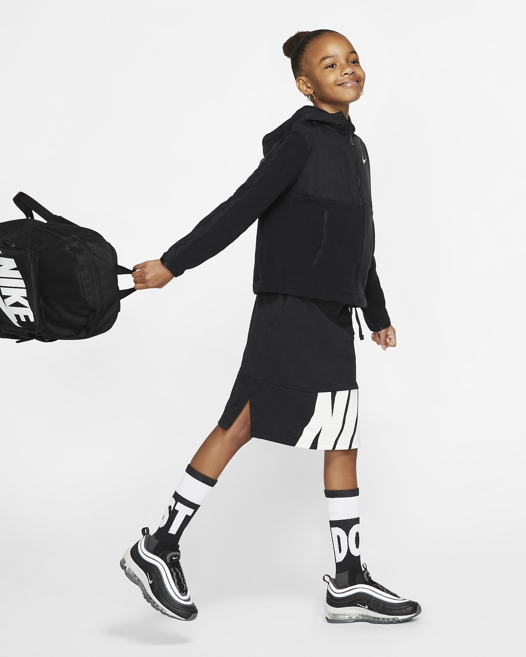 Nike Classic Kids' Backpack (16L) - Black/Black/White