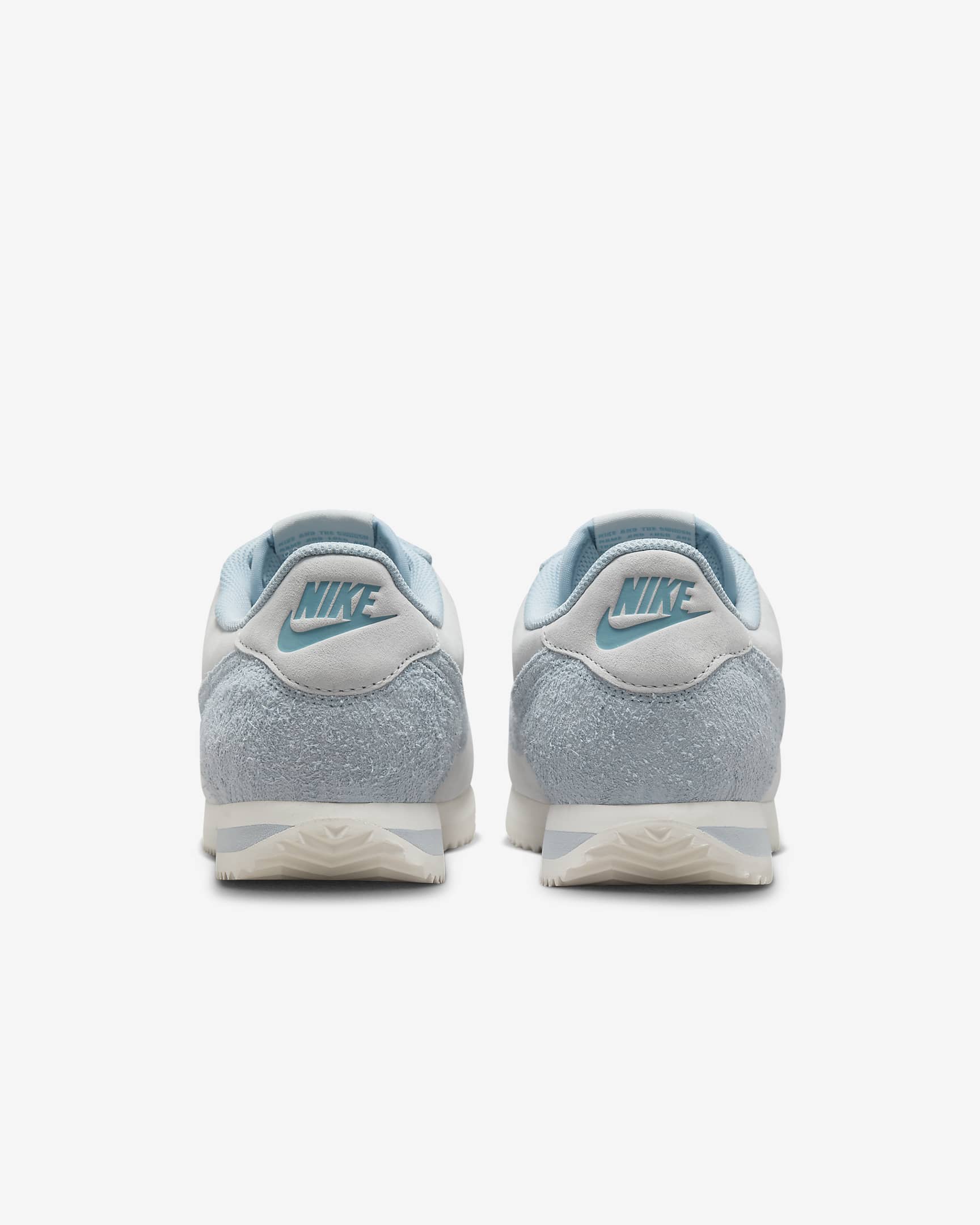 Nike Cortez Premium Leather Women's Shoes - Pure Platinum/Denim Turquoise/Sail/Light Armory Blue