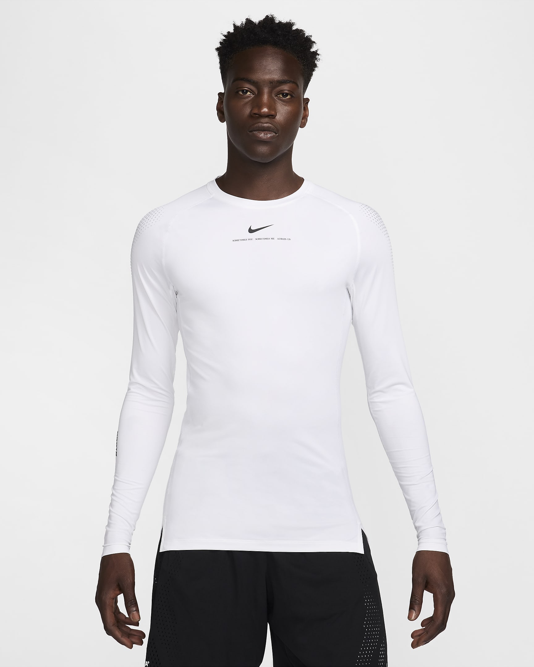 Haut de basketball première couche à manches longues NOCTA pour homme - Blanc/Noir