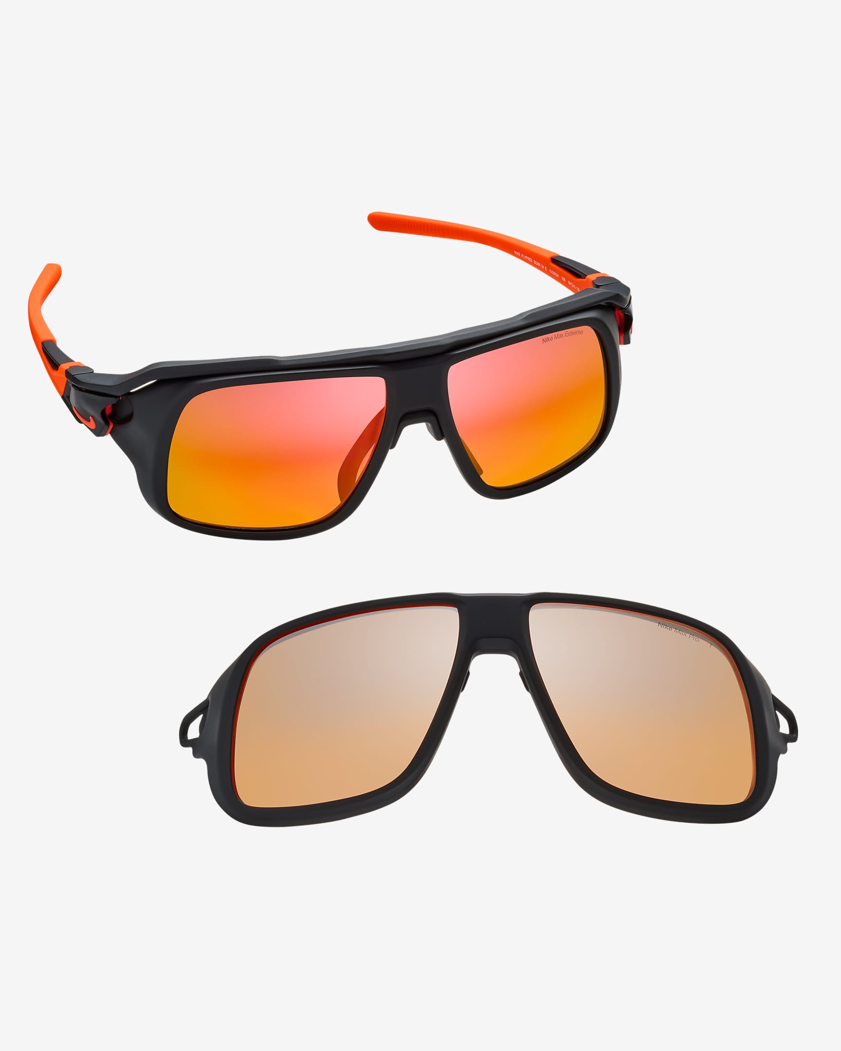 Nike Flyfree Soar Sonnenbrille mit Road Tint - Schwarz/Total Orange