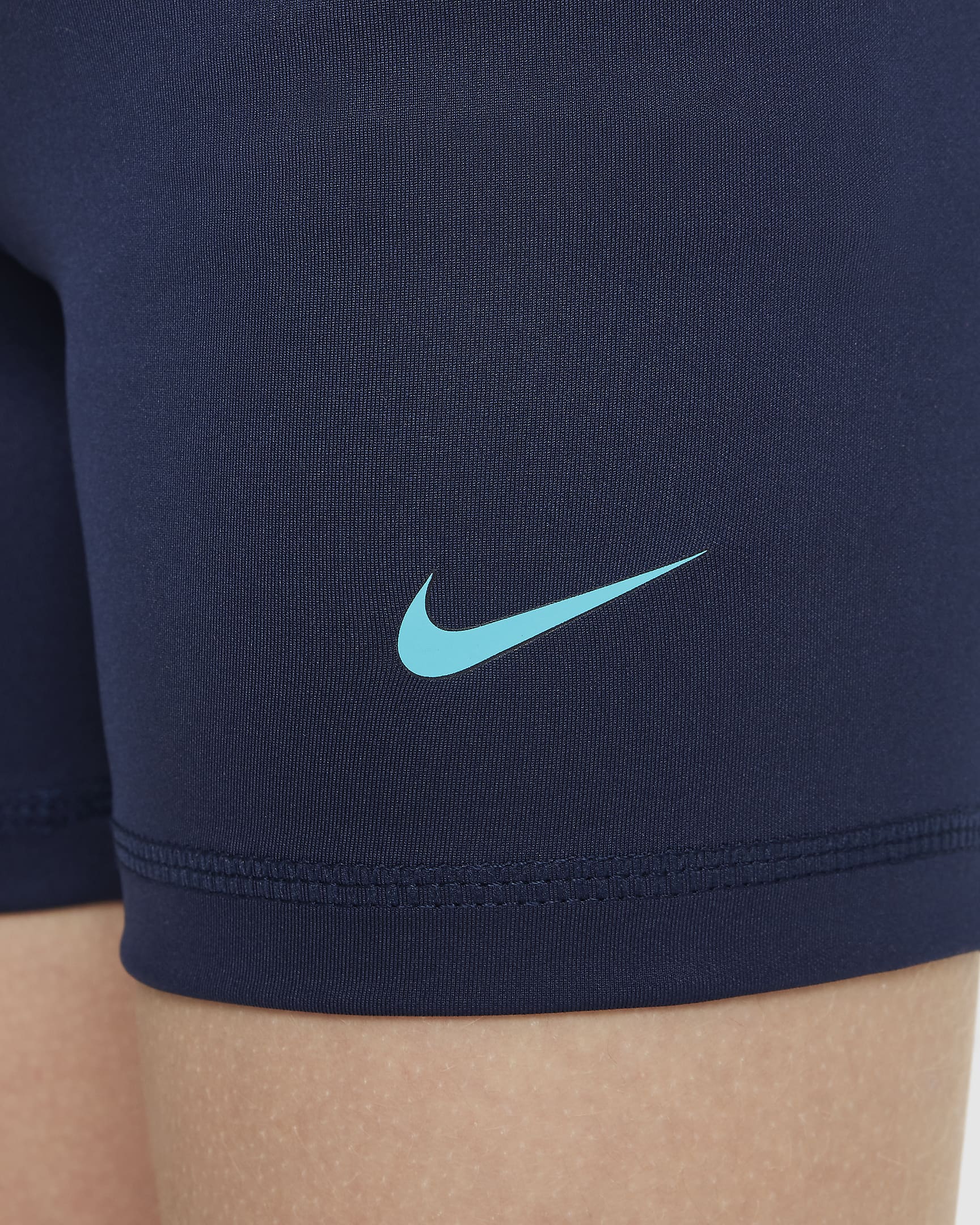 Short Nike Pro Dri-FIT pour fille - Midnight Navy/Dusty Cactus