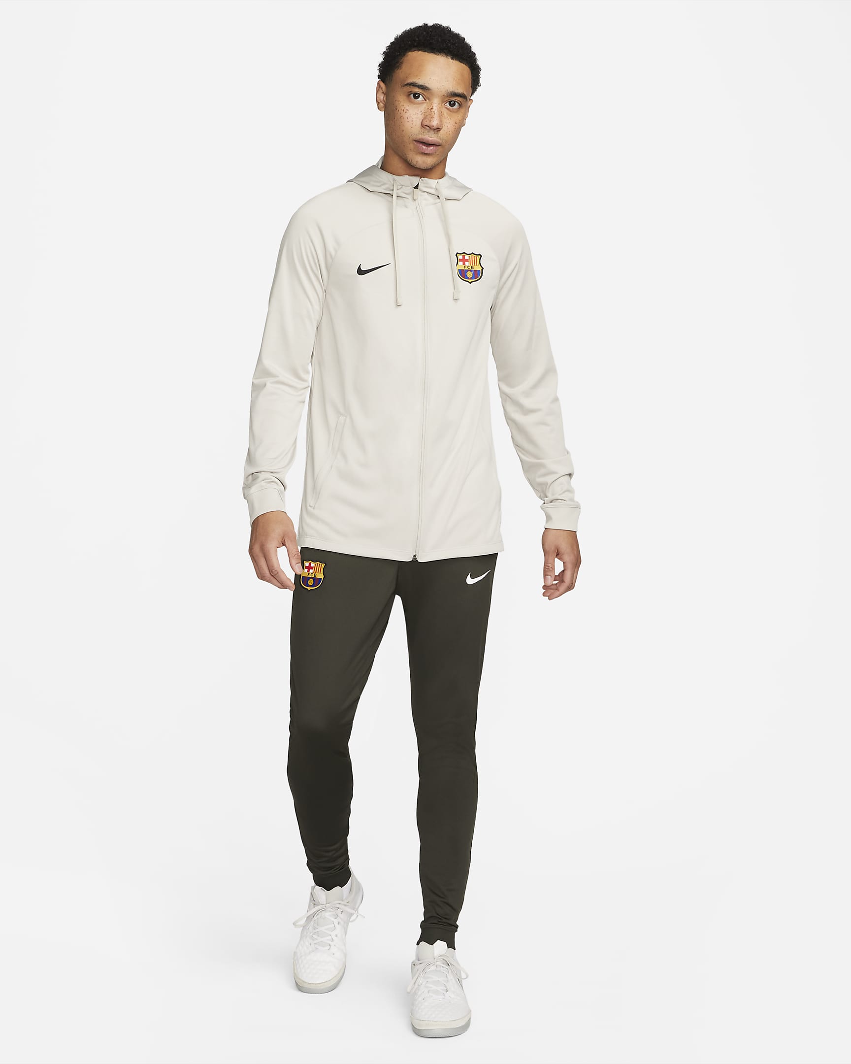 F.C. Barcelona Strike Men's Nike Dri-FIT Hooded Football Tracksuit. Nike ZA