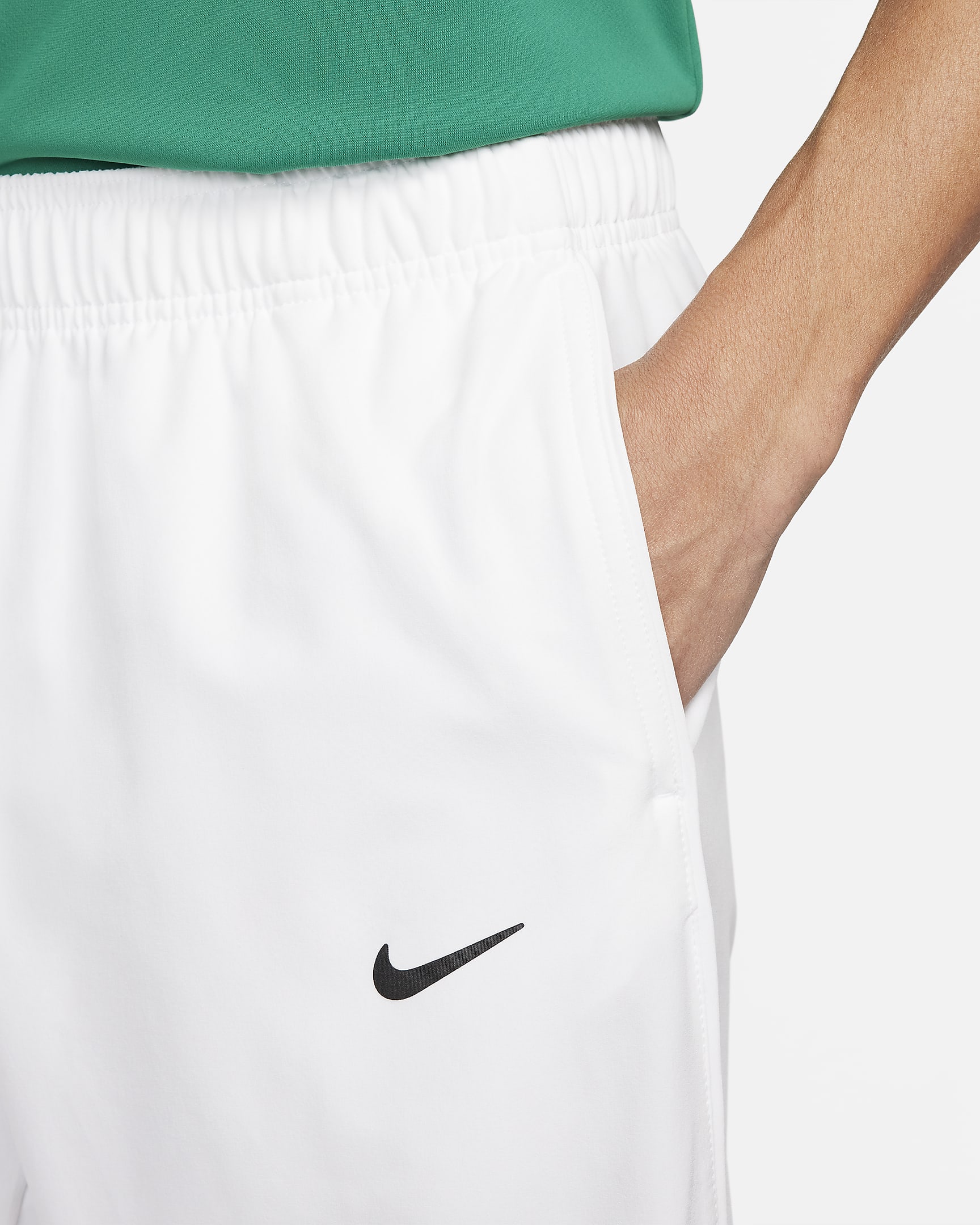 NikeCourt Advantage Men's Dri-FIT Tennis Trousers - White/Black