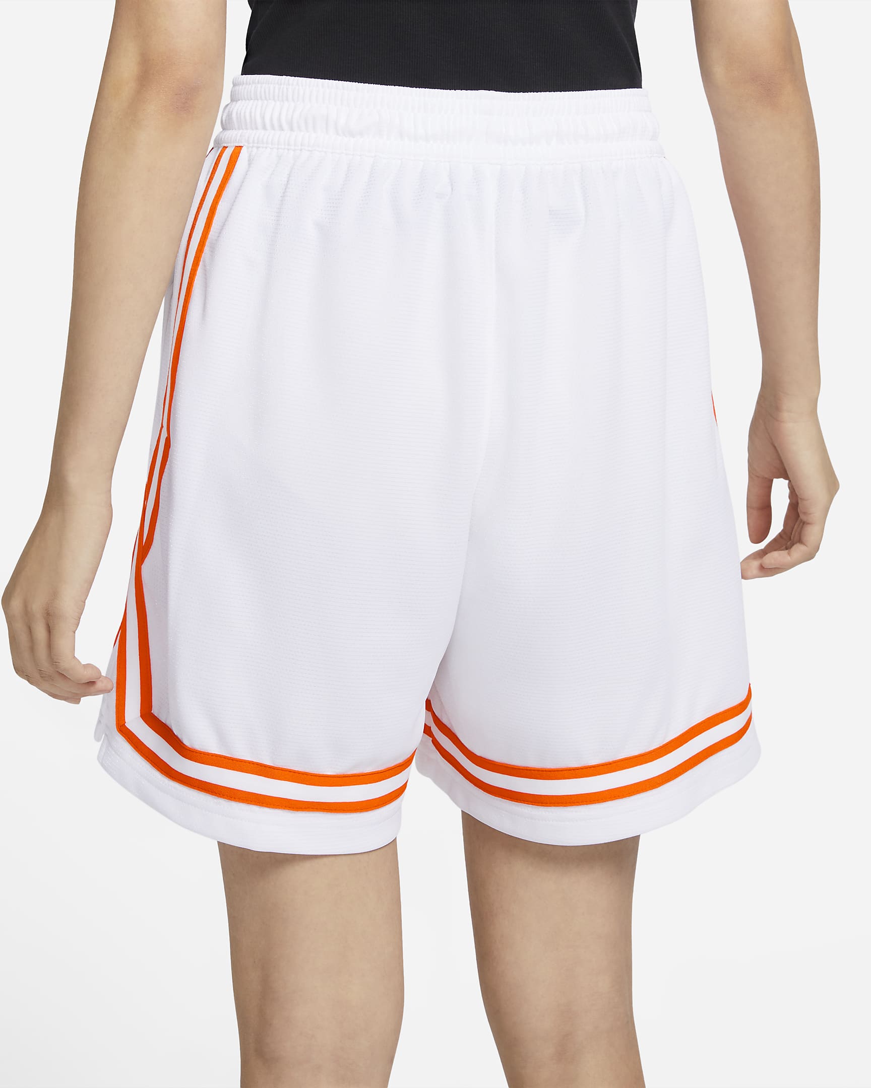 Spodenki damskie Nike Dri-FIT WNBA Team 13 - Biel/Brilliant Orange