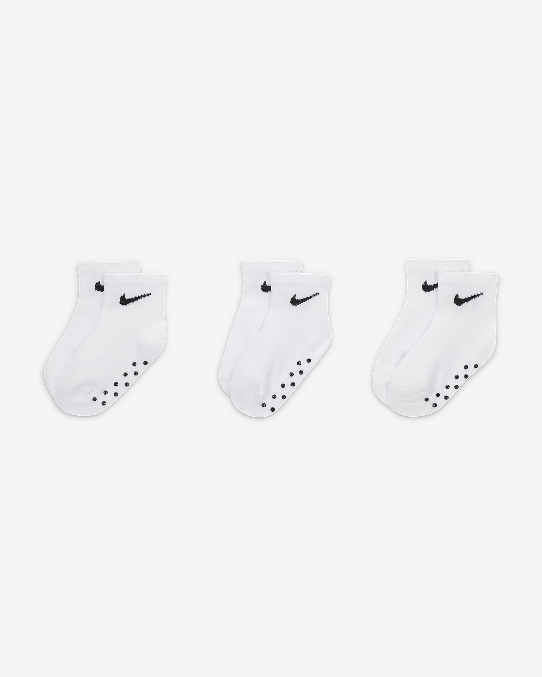 Conjunto de calcetines adherentes para bebé (6-12 meses) (6 pares) Nike Core Swoosh - Blanco