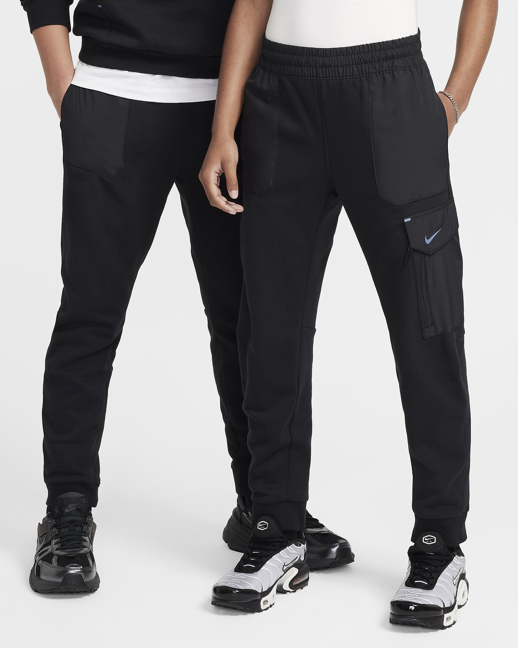 Φλις παντελόνι Nike Sportswear City Utility EasyOn για μεγάλα παιδιά - Μαύρο/Μαύρο