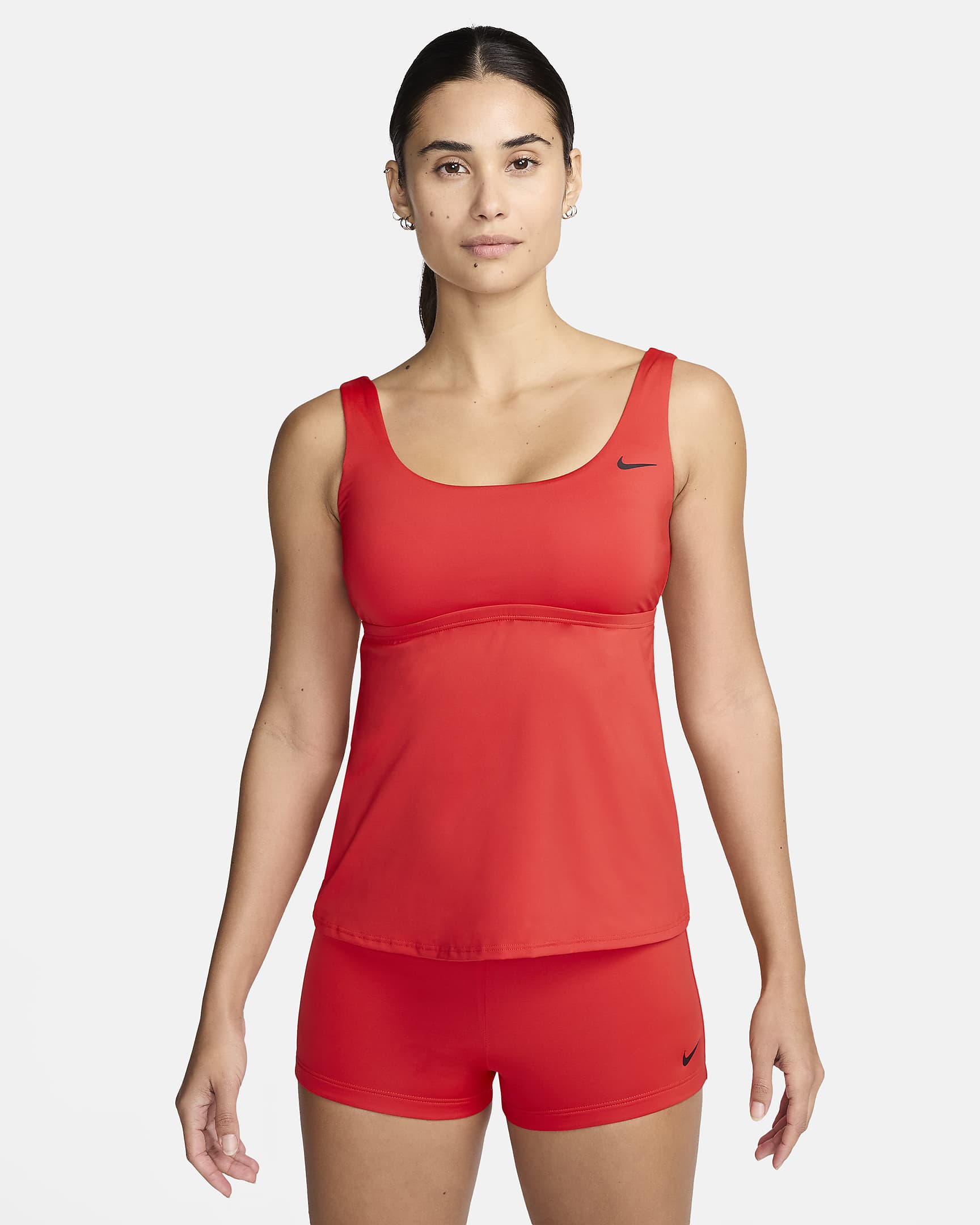 Top de traje de baño para mujer Nike Tankini - Carmesí claro