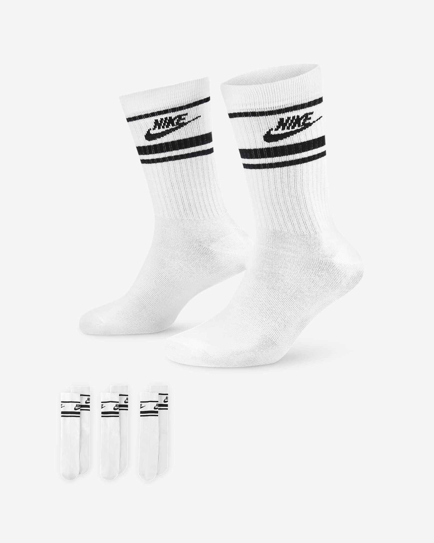 Nike Sportswear Dri-FIT Everyday Essential Crew Socks (3 Pairs). Nike.com
