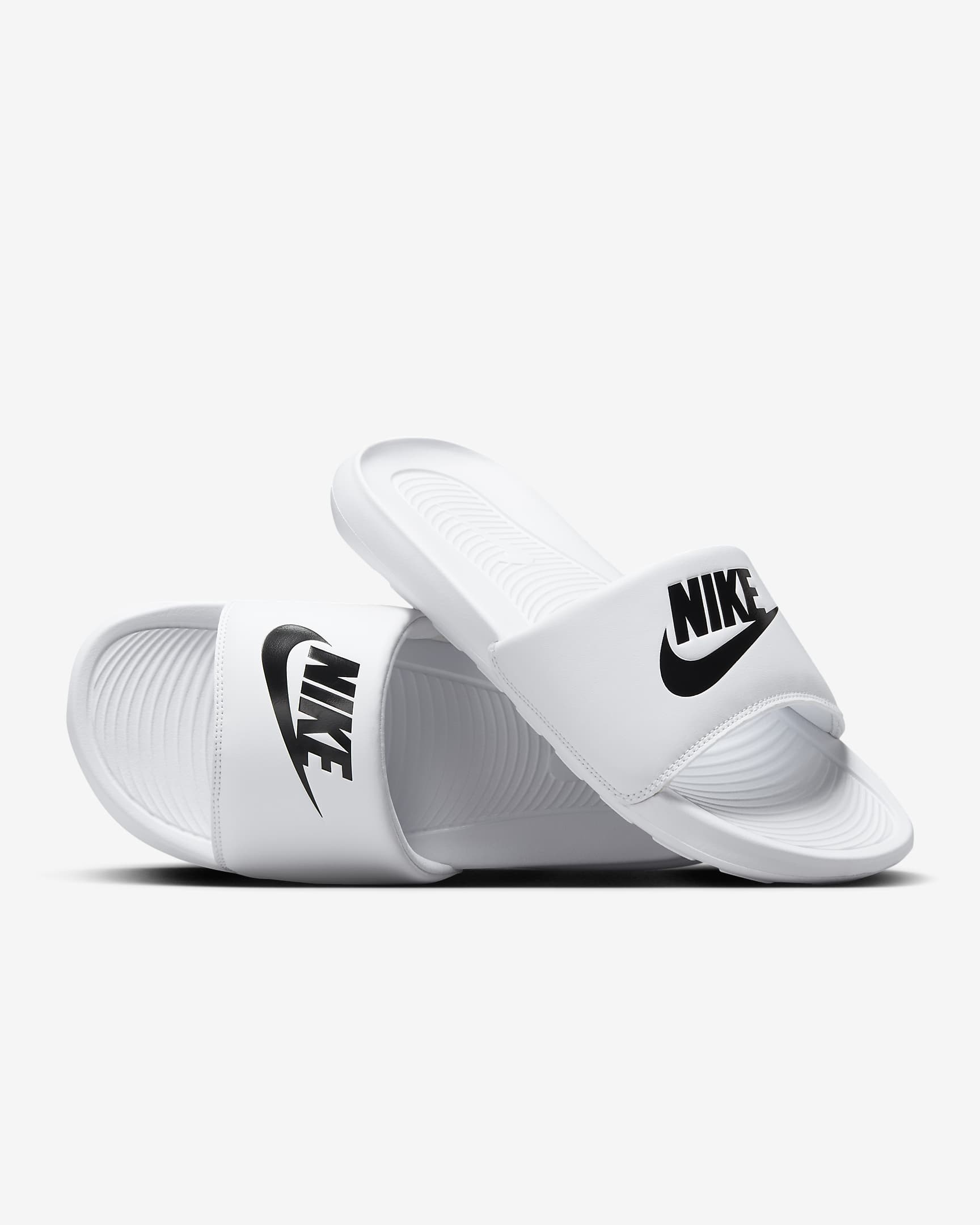 Nike Victori One Men's Slides - White/White/Black