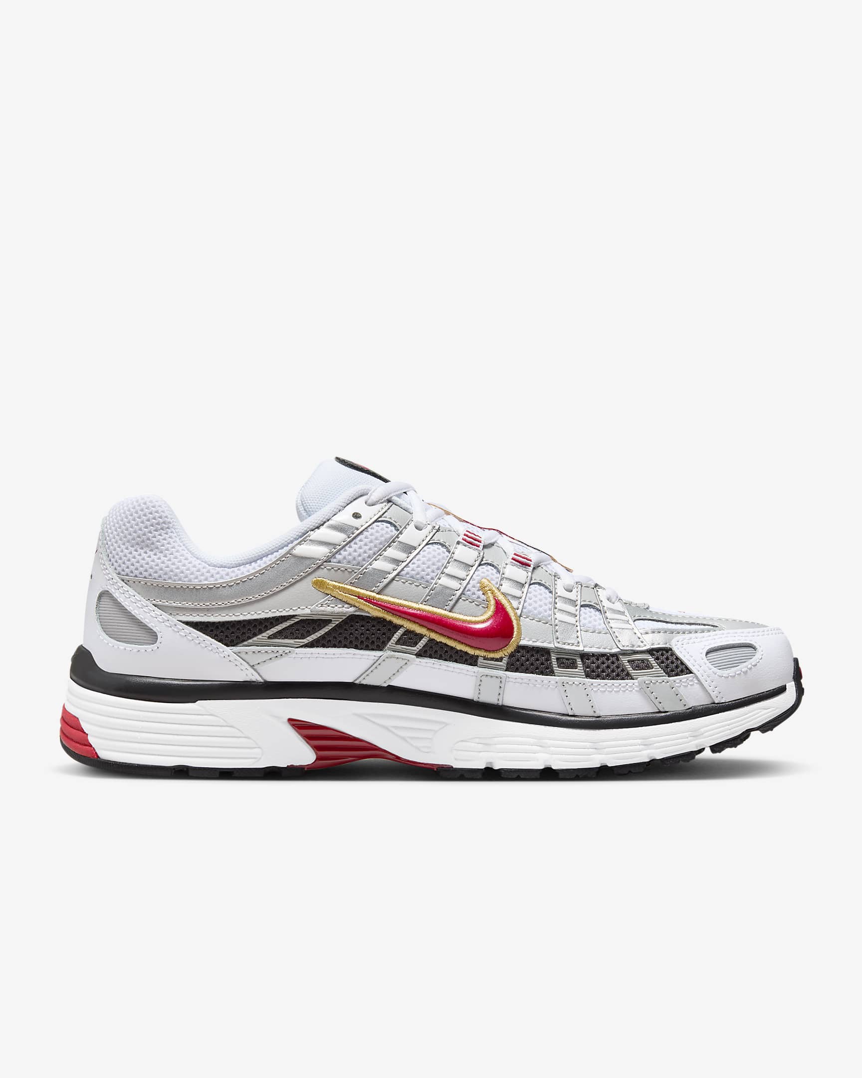 Calzado Nike P-6000 - Blanco/Platino metalizado/Rojo universitario