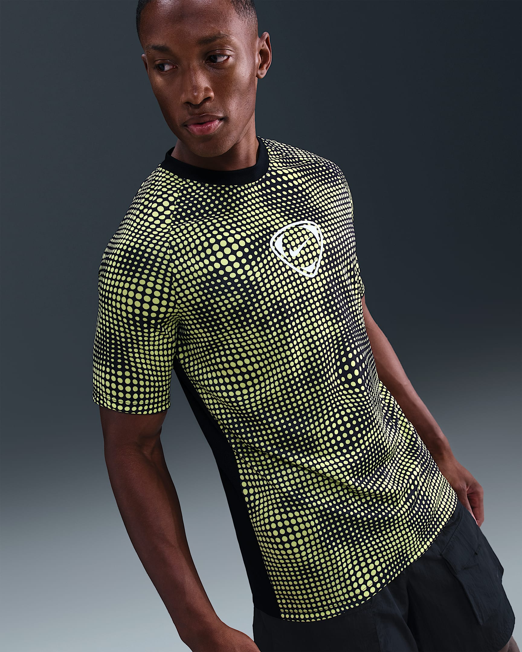 Nike Academy+ Men's Dri-FIT Short-Sleeve Soccer Top - Limelight/Black/White