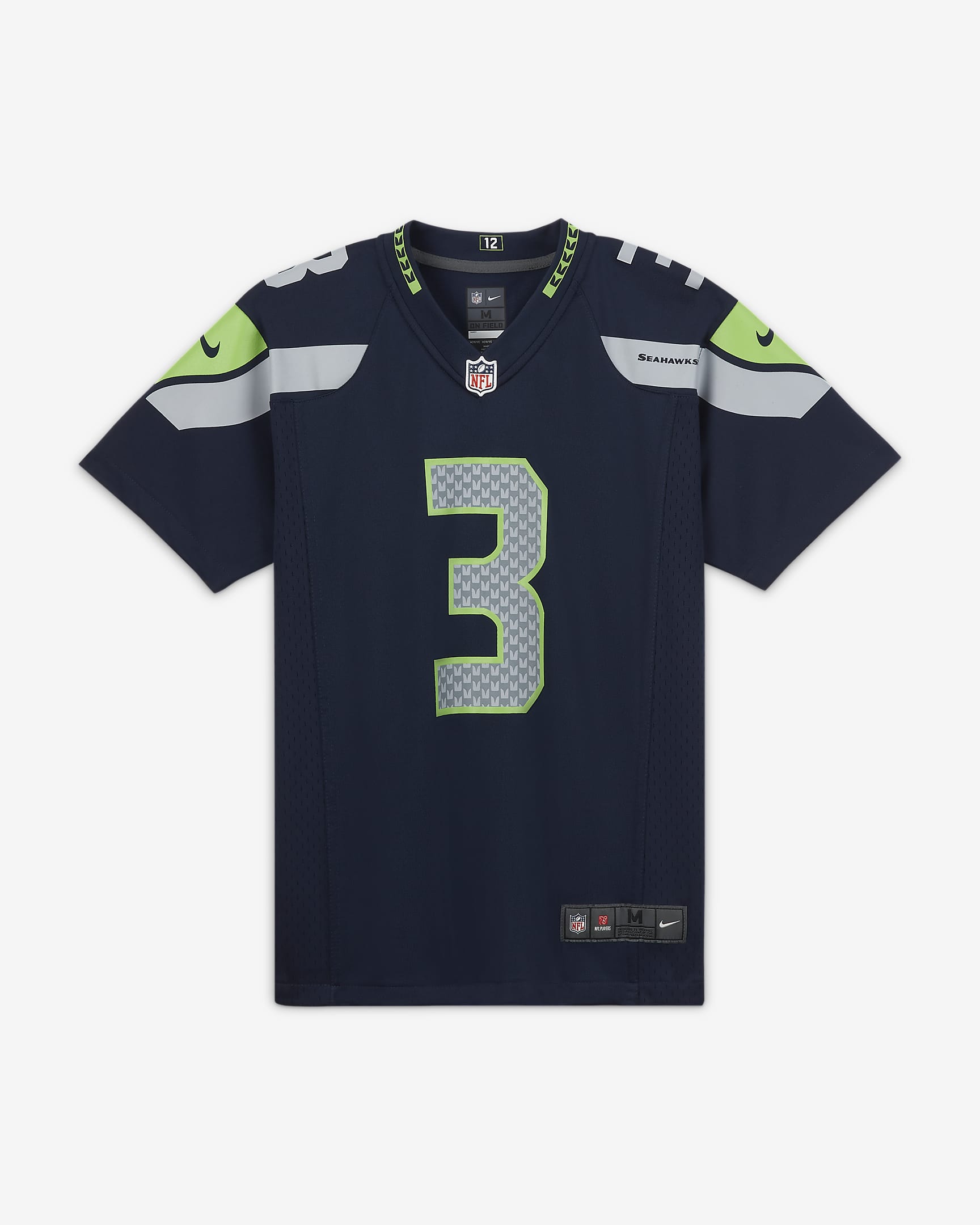 NFL Seattle Seahawks (Russell Wilson) American football-wedstrijdjersey voor kids - College Navy/WILSON RUSSELL