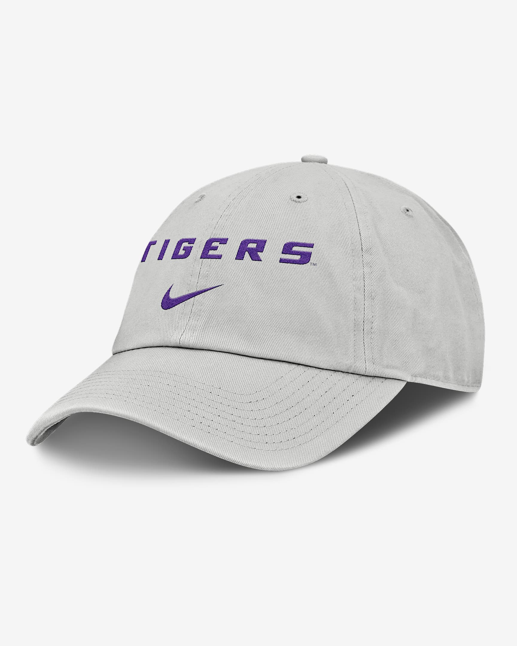 Gorra universitaria Nike ajustable para hombre LSU Off-Field Club Gameday - Gris