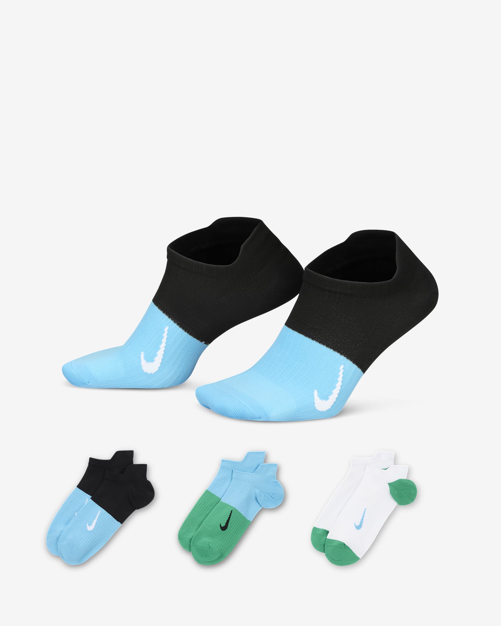 Nike Everyday Plus Lightweight Women's Training No-Show Socks (3 Pairs ...