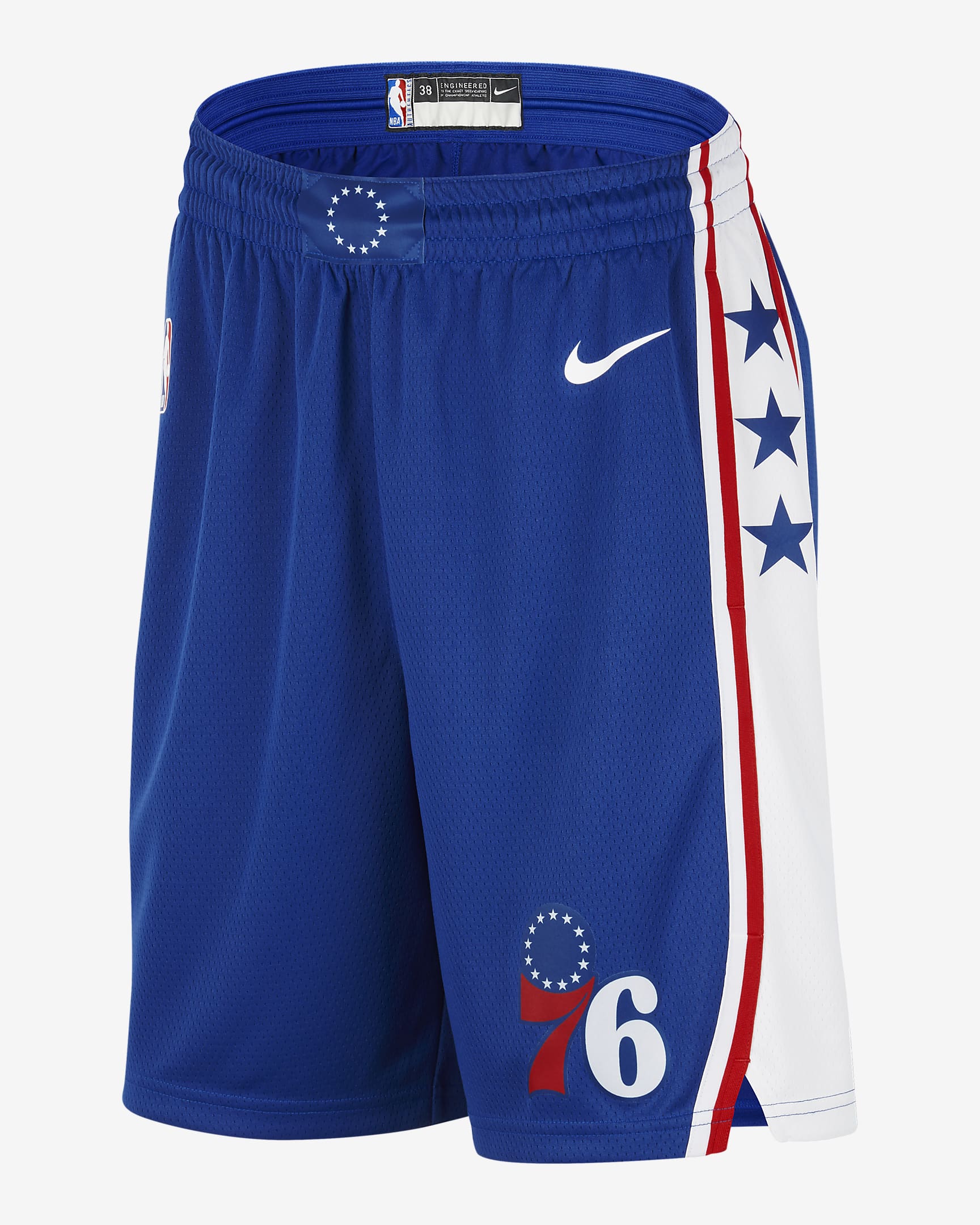 Unisex Rework Philadelphia 76ers NBA Jersey Shorts - Women's M - Men's S