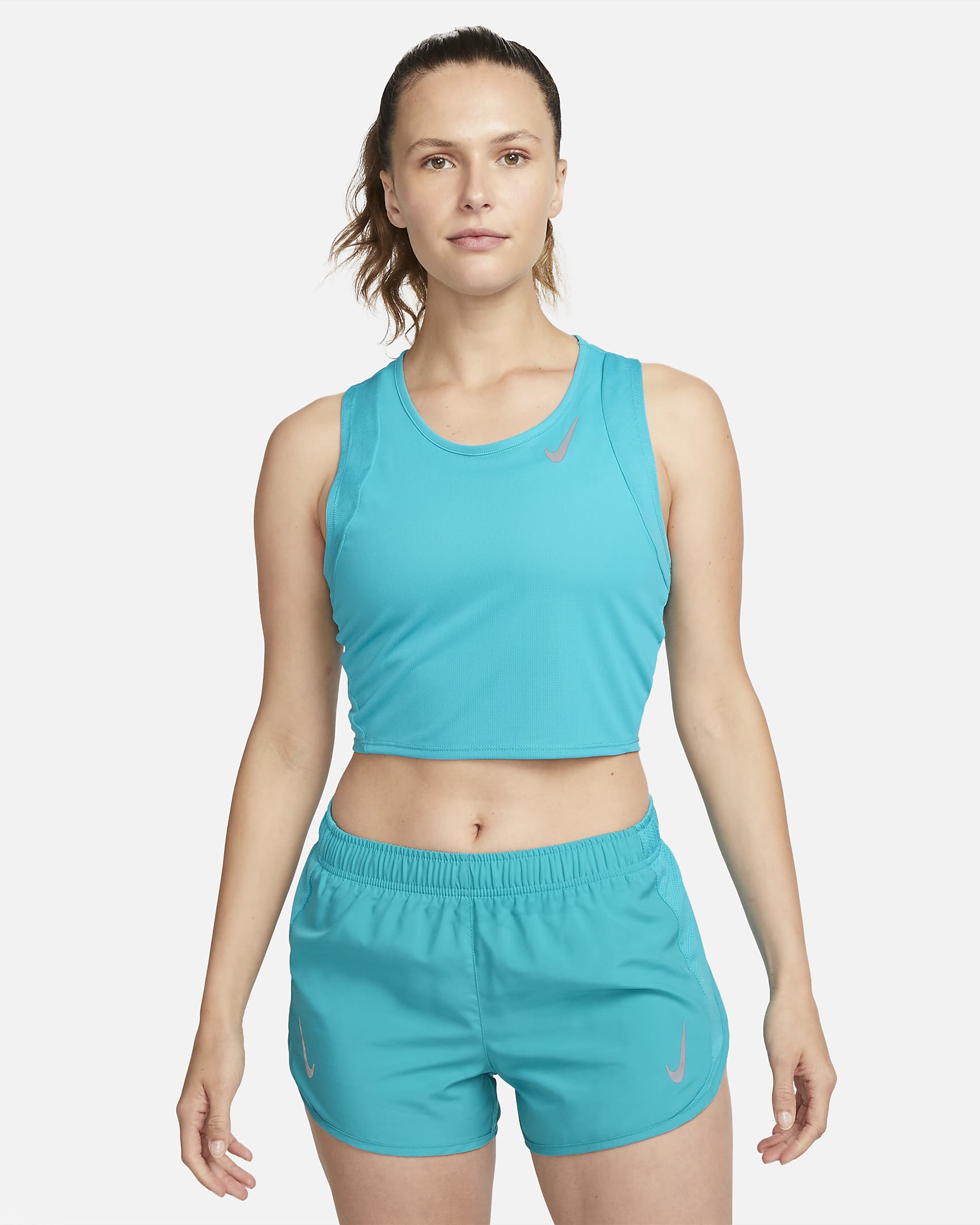 Nike Dri-FIT Race Women's Cropped Running Tank. Nike LU