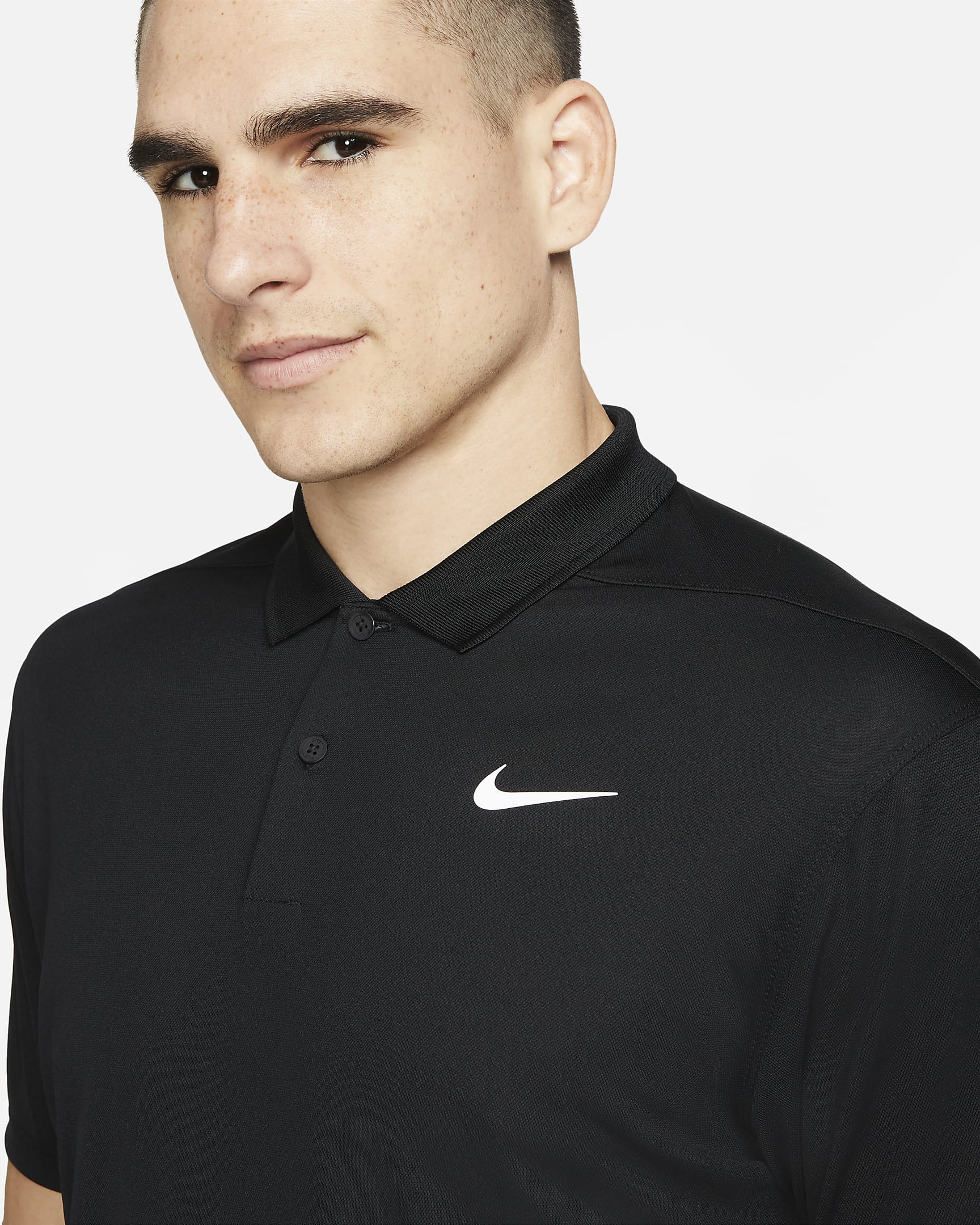 NikeCourt Dri-FIT Tennis-Poloshirt für Herren - Schwarz/Weiß