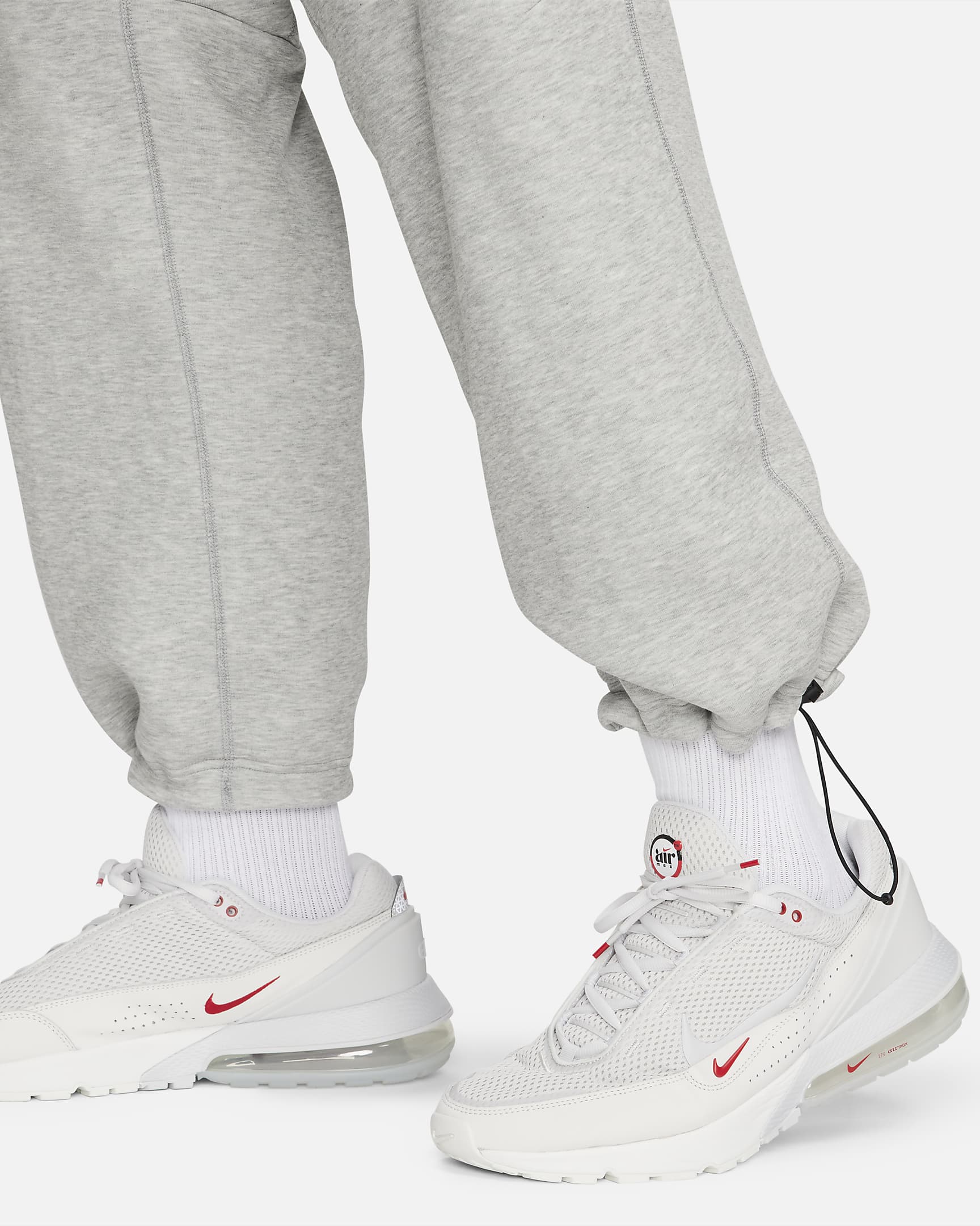 Nike Sportswear Tech Fleece joggebukse med åpen fald til herre - Dark Grey Heather/Svart