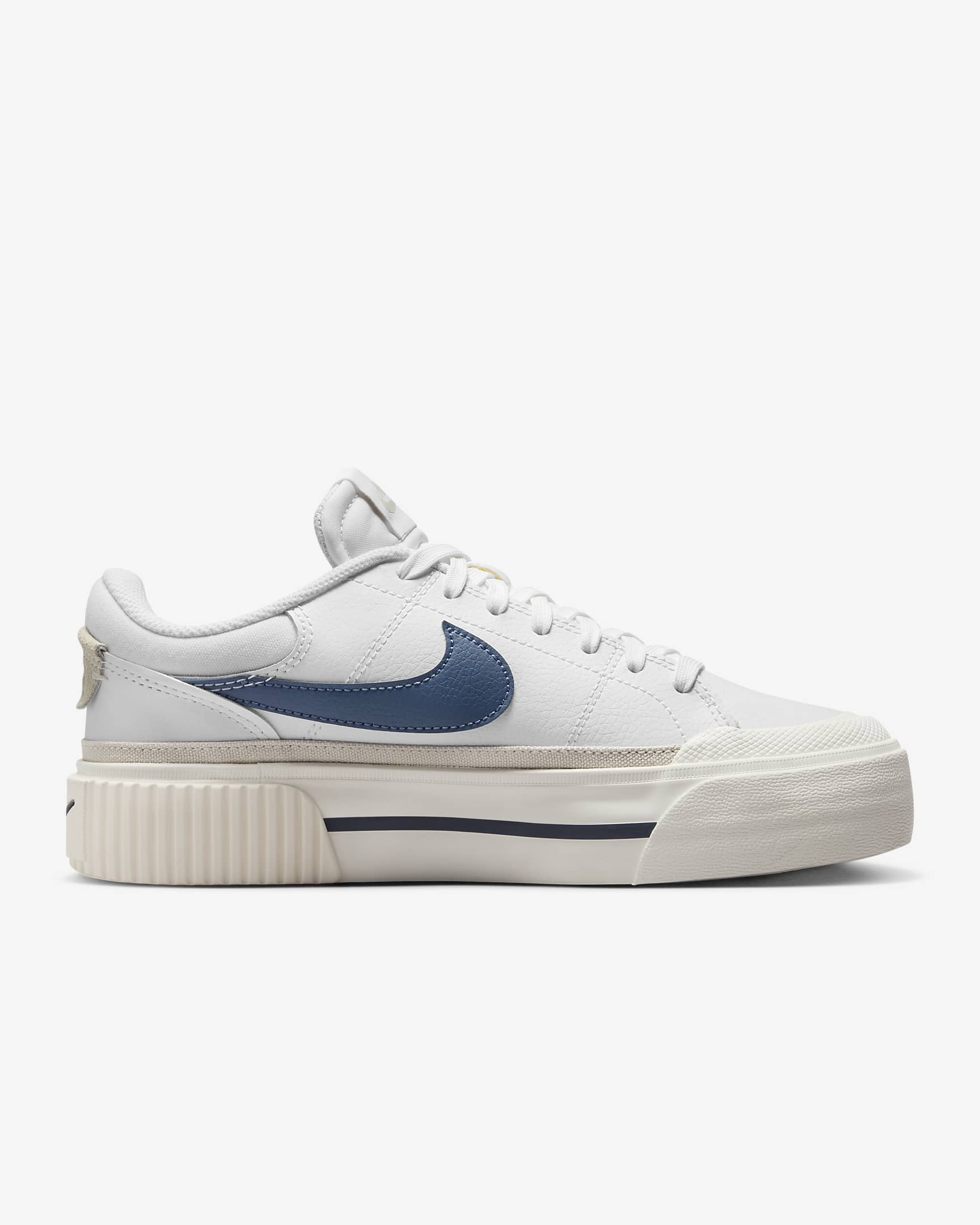 Calzado para mujer Nike Court Legacy Lift - Blanco/Marrón verdoso claro/Vela/Azul difuso