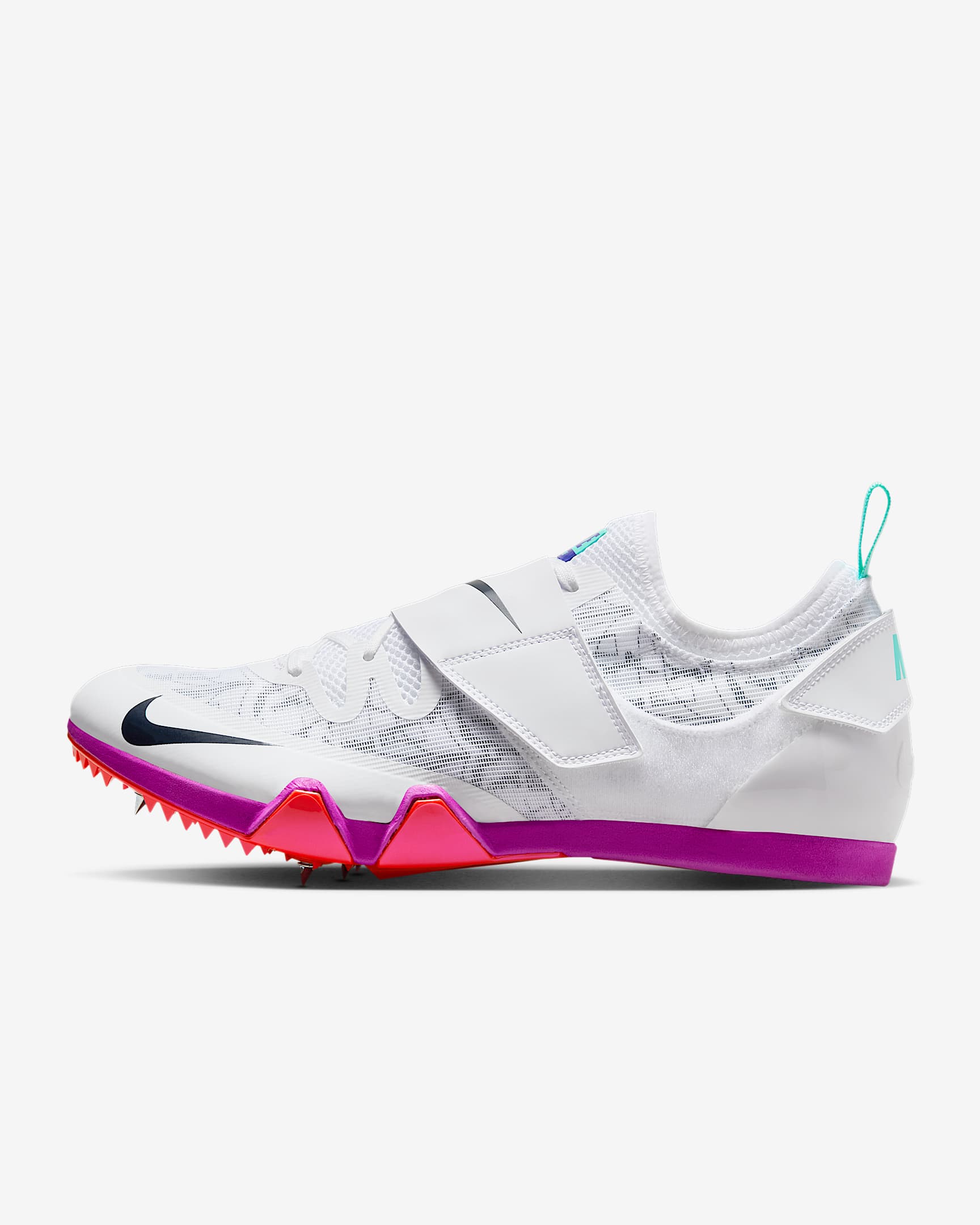Nike Pole Vault Elite Track & Field Jumping Spikes - White/Teal Tint/Fire Pink/Obsidian
