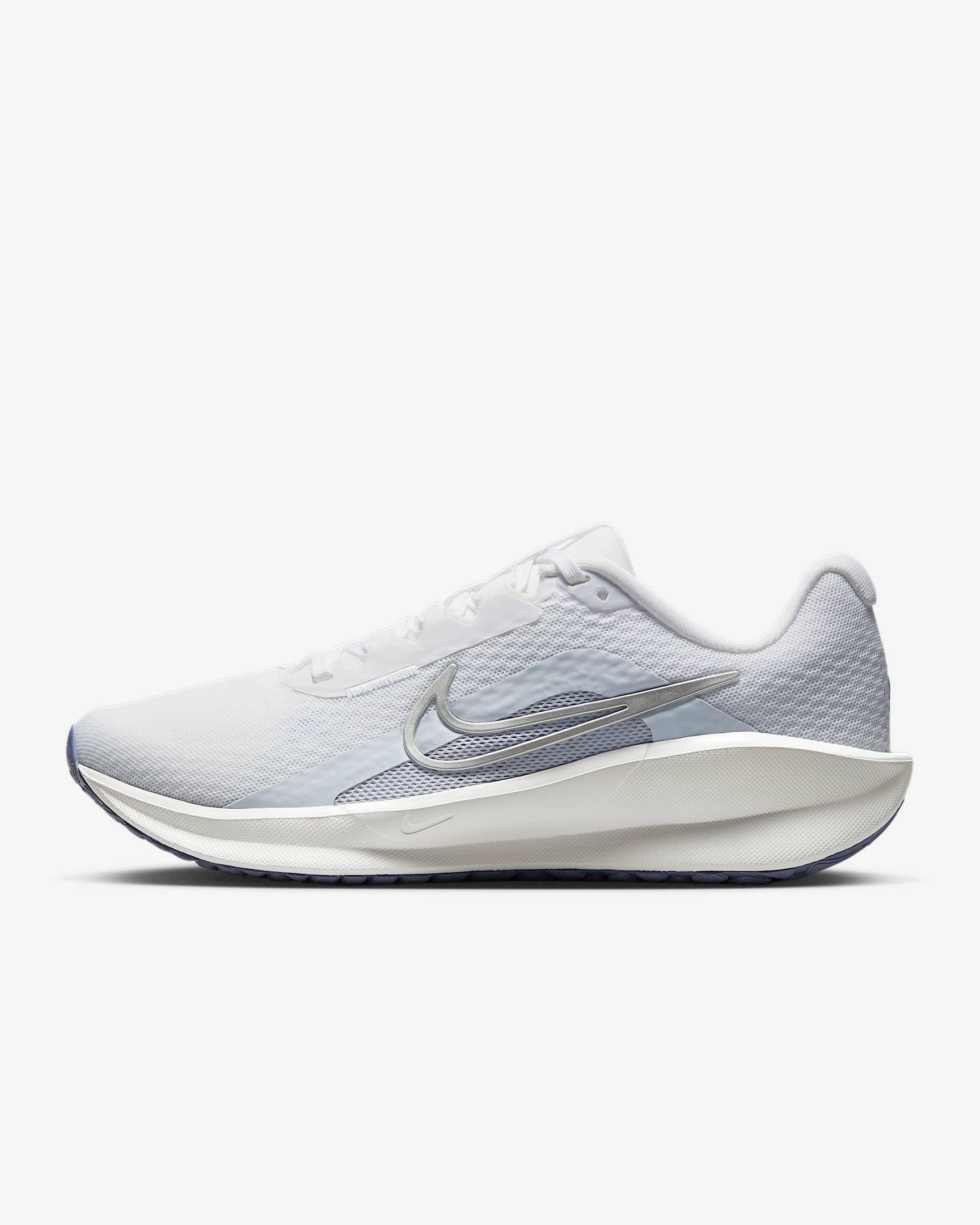 Nike Downshifter 13 Women's Road Running Shoes - White/Football Grey/World Indigo/Metallic Silver
