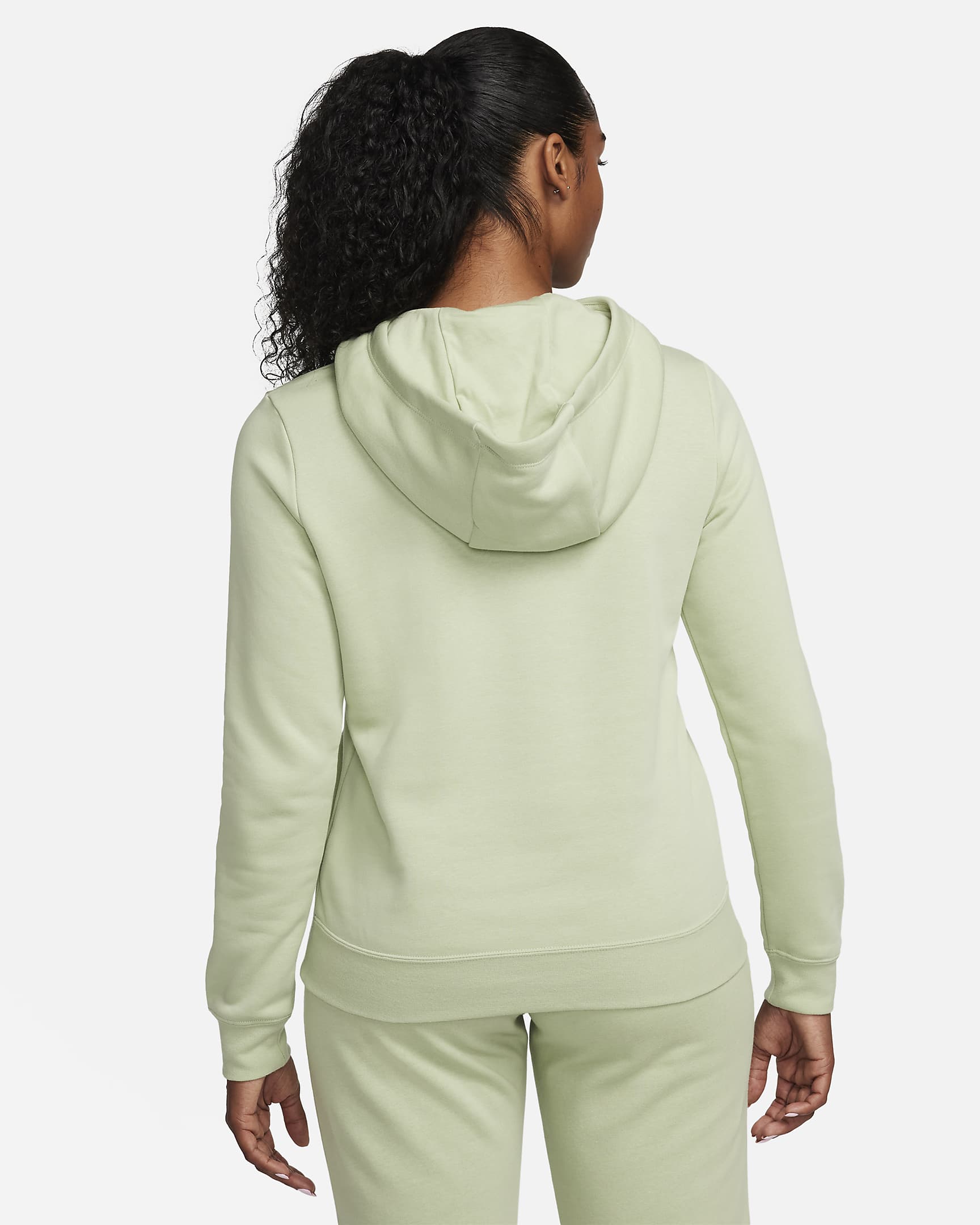 Nike Sportswear Club Fleece Women's Funnel-Neck Hoodie - Honeydew/White