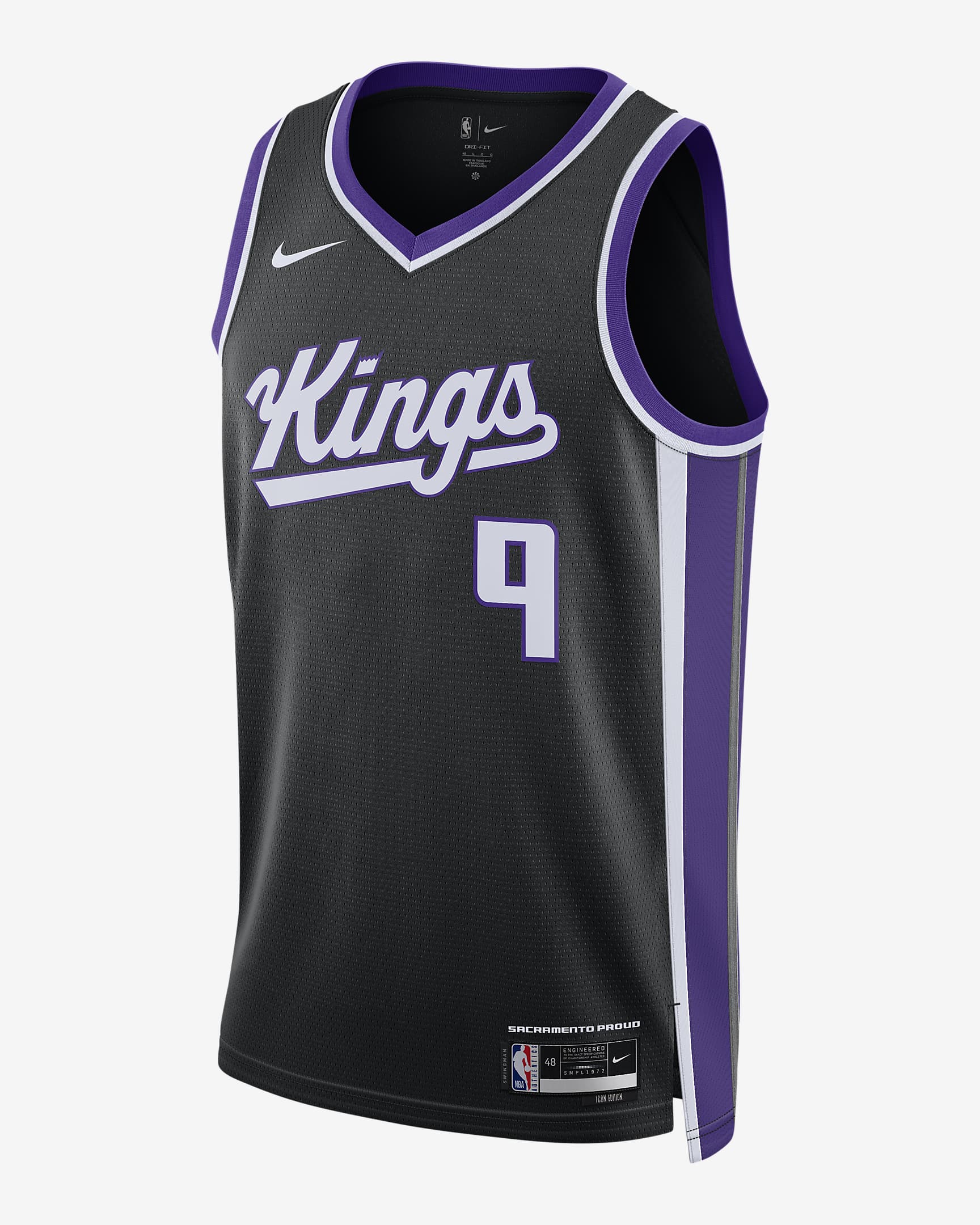 Sacramento Kings 2023/24 Icon Edition Nike Dri-FIT NBA Swingman Jersey ...