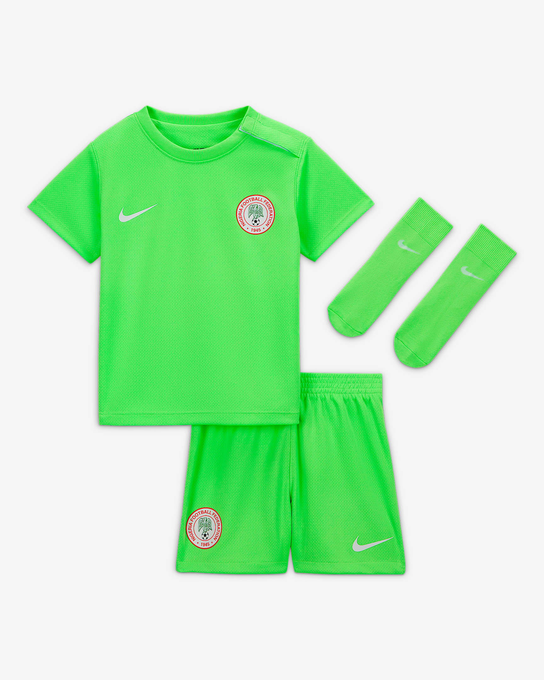 Nigeria 2023 Home Baby/Toddler Nike DriFIT 3Piece Kit. Nike NO