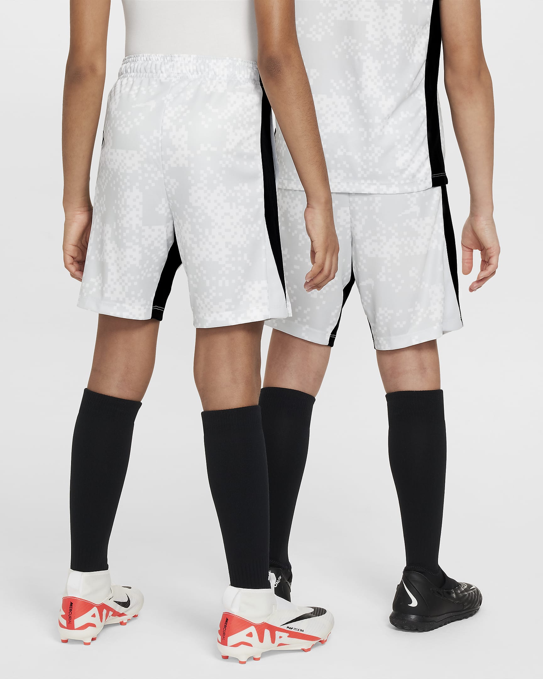 Nike Academy Pro Big Kids' Dri-FIT Soccer Shorts - Pure Platinum/Black/Pure Platinum/White