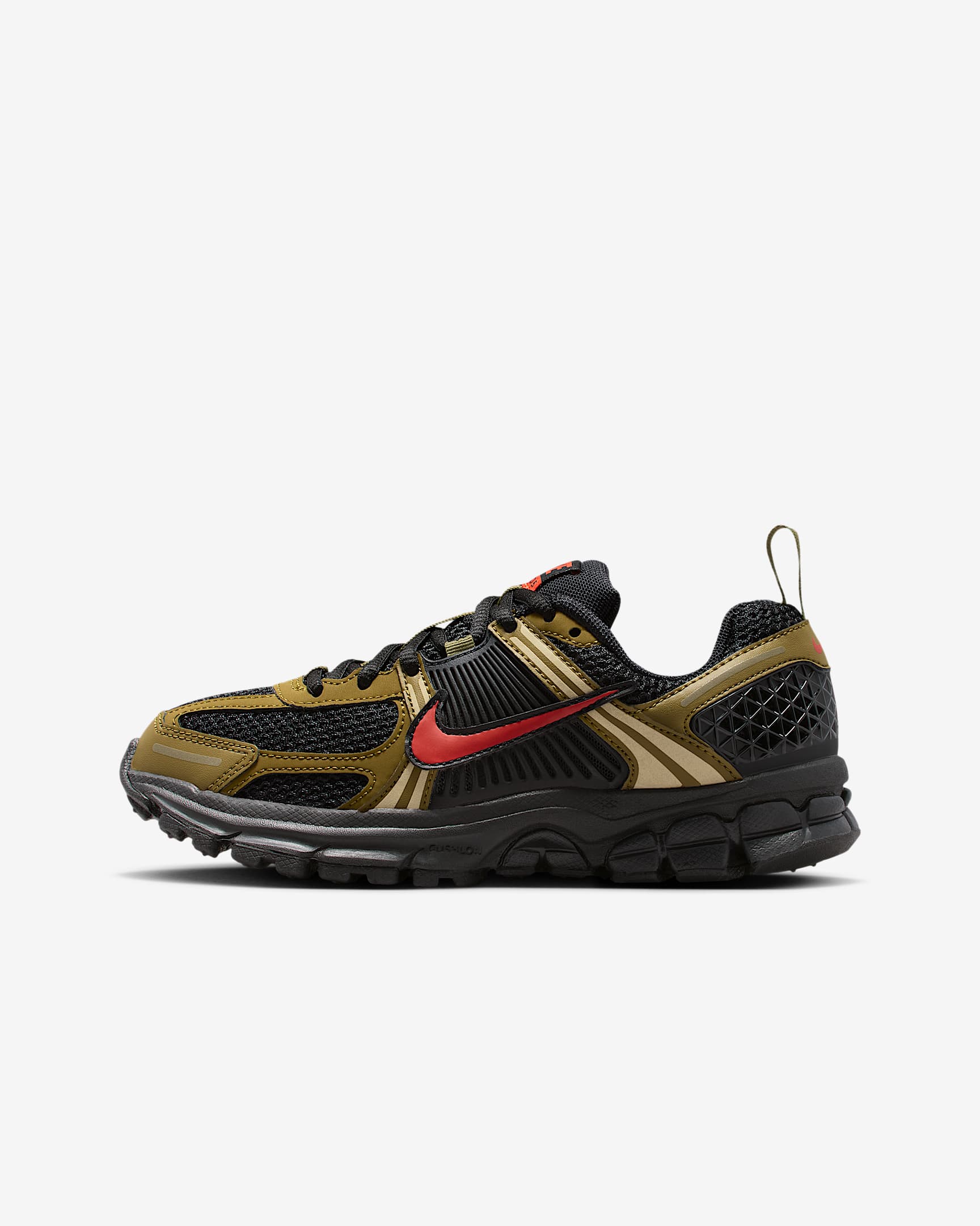 Nike Vomero 5 Older Kids' Shoes - Black/Olive Flak/Quantum Moss/Picante Red