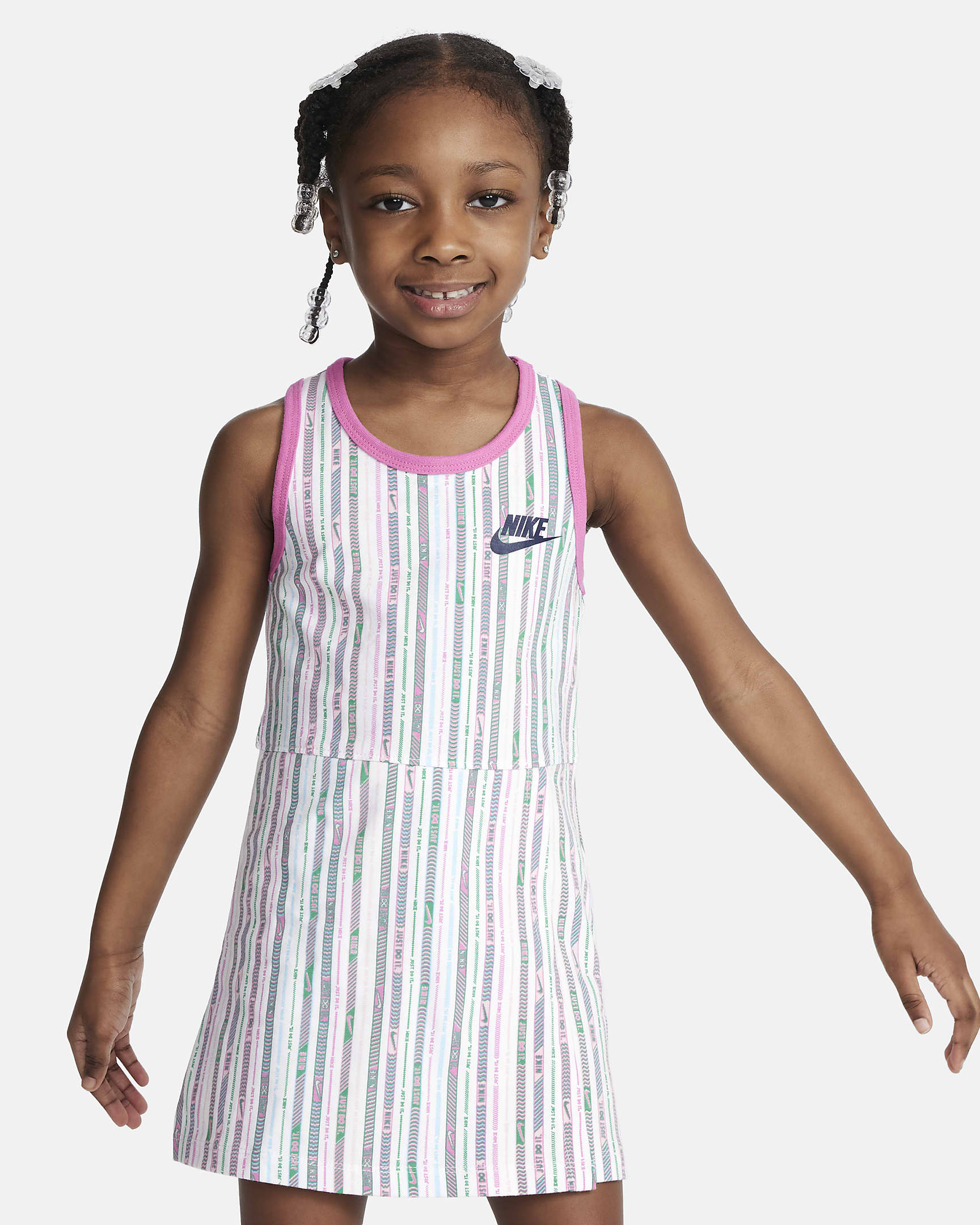 Vestido estampado para bebé Nike Happy Camper - Blanco