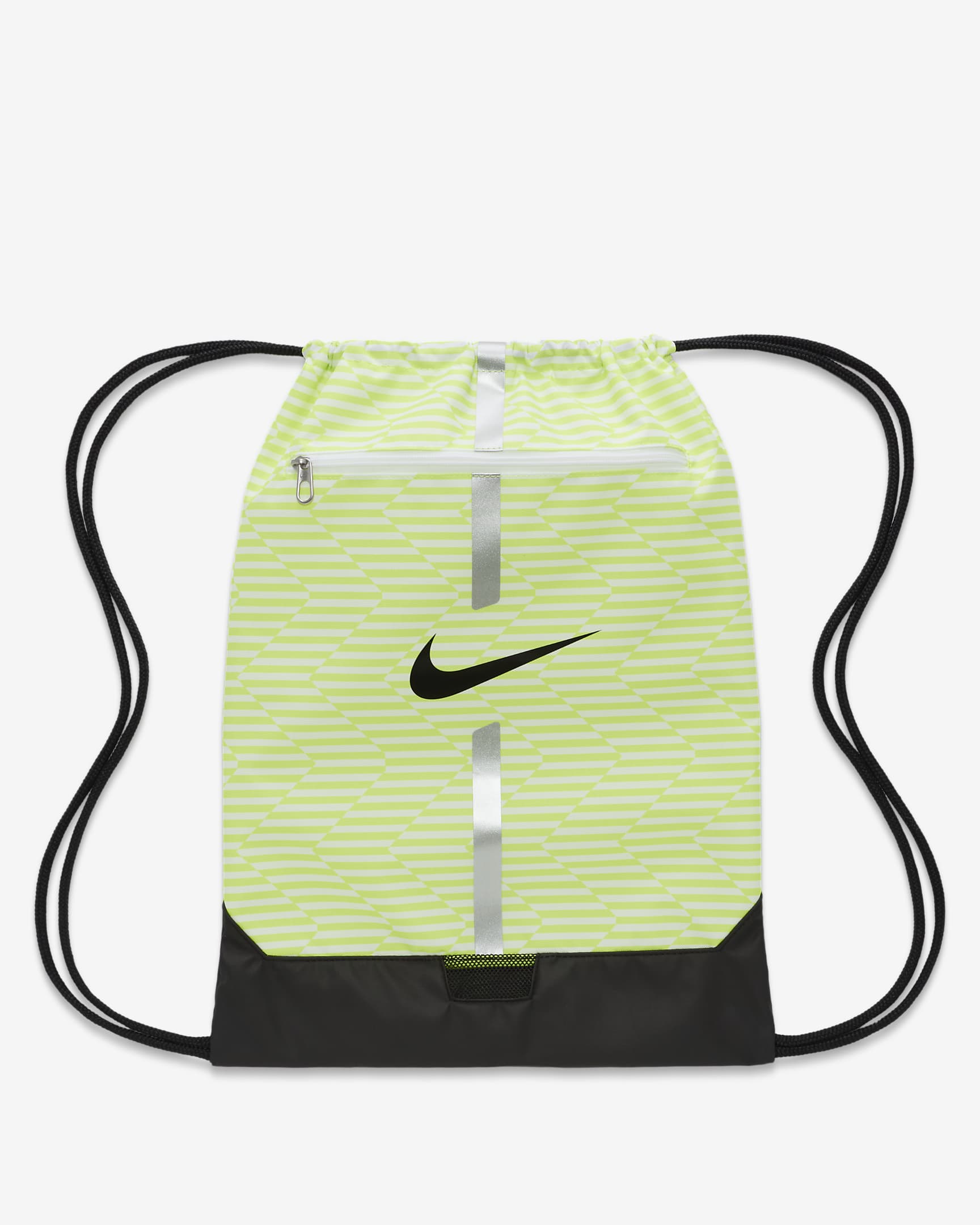 Nike Academy Gymtas voor voetbal (18 liter) - Volt/Zwart/Zwart