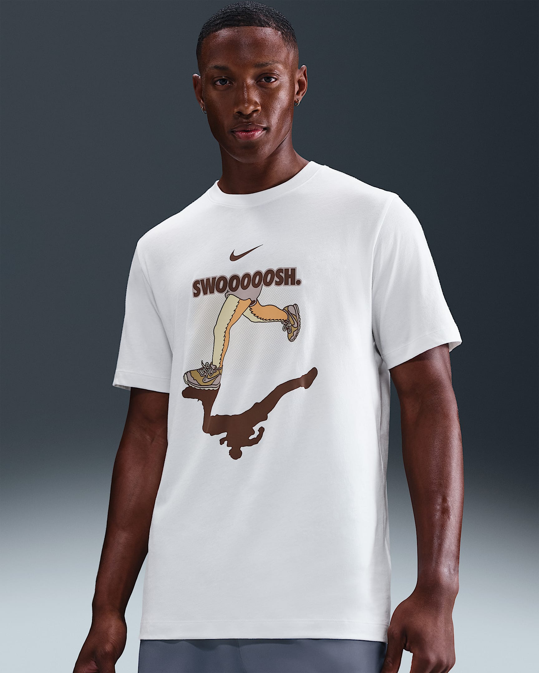 Playera de correr para hombre Nike - Blanco cumbre