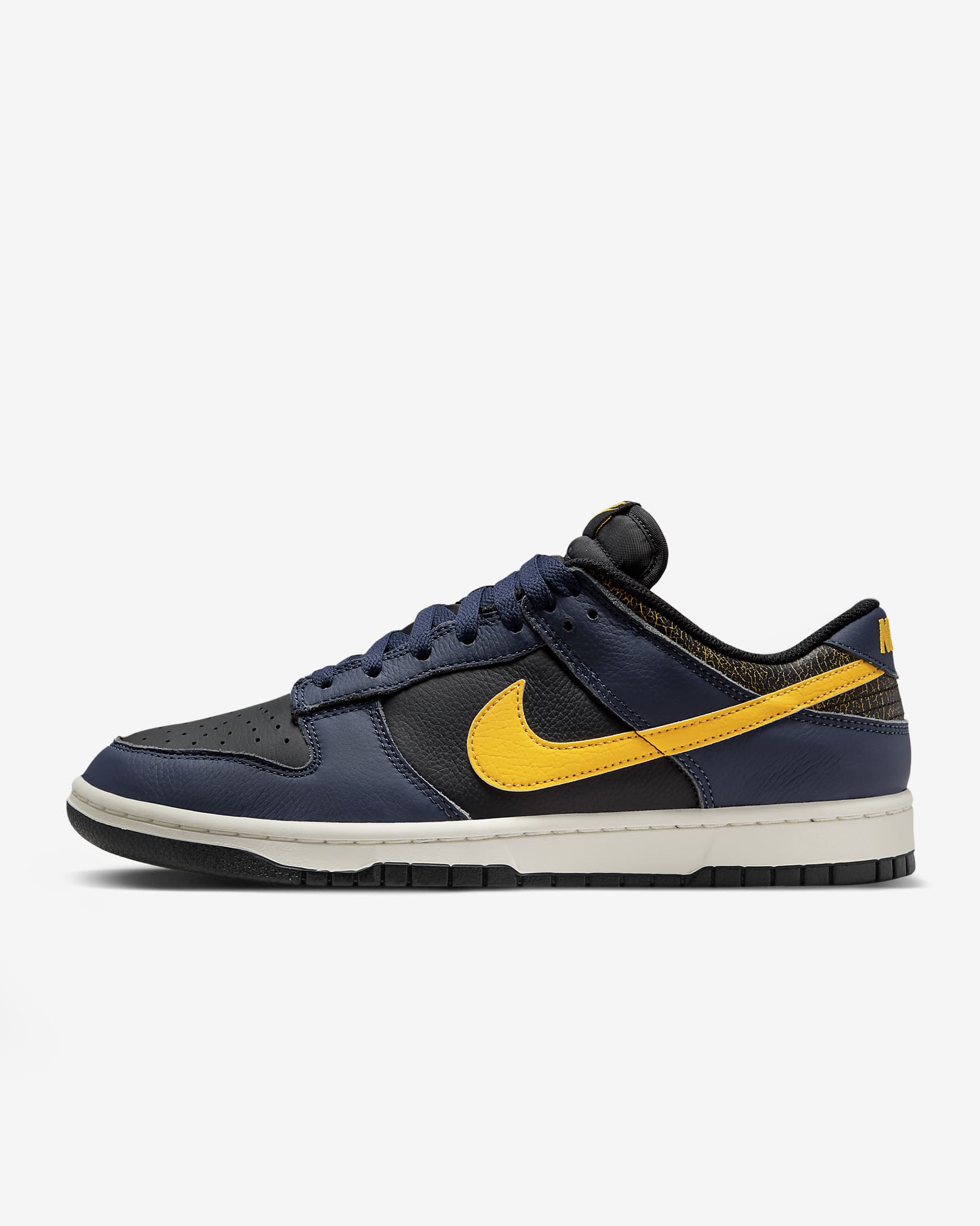 Nike Dunk Low Retro Men's Shoes - Black/Midnight Navy/Sail/Tour Yellow