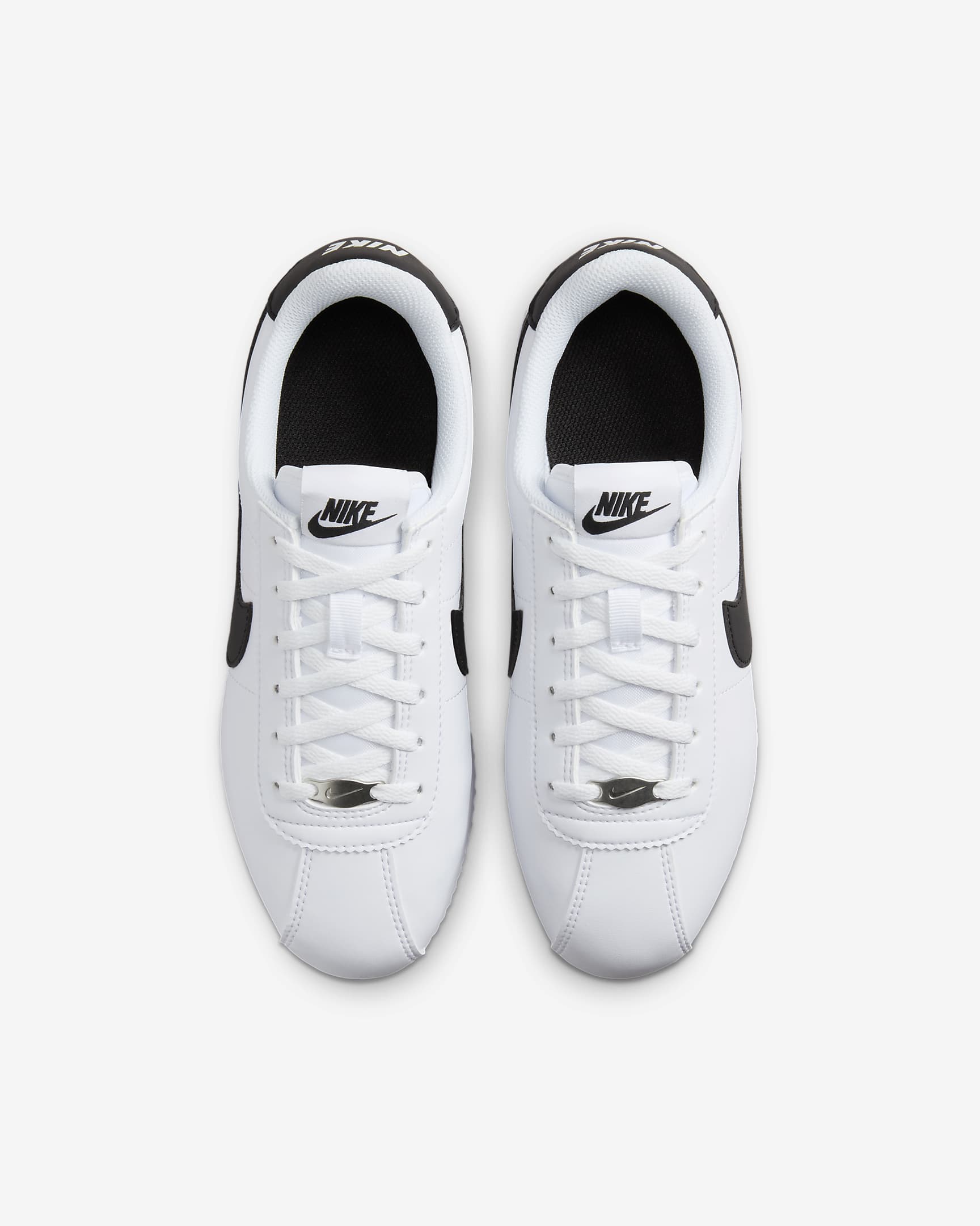 Nike Cortez 大童鞋款 - 白色/黑色