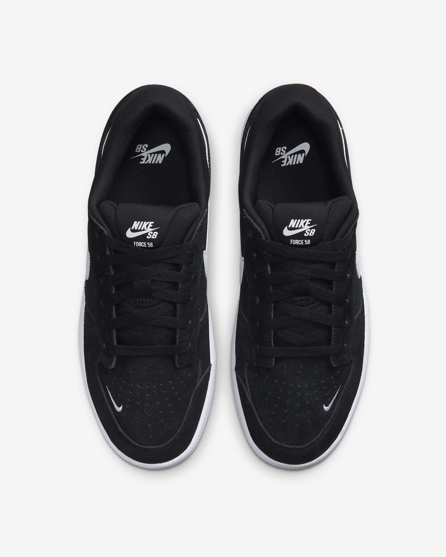 Nike SB Force 58 gördeszkás cipő - Fekete/Fekete/Fehér