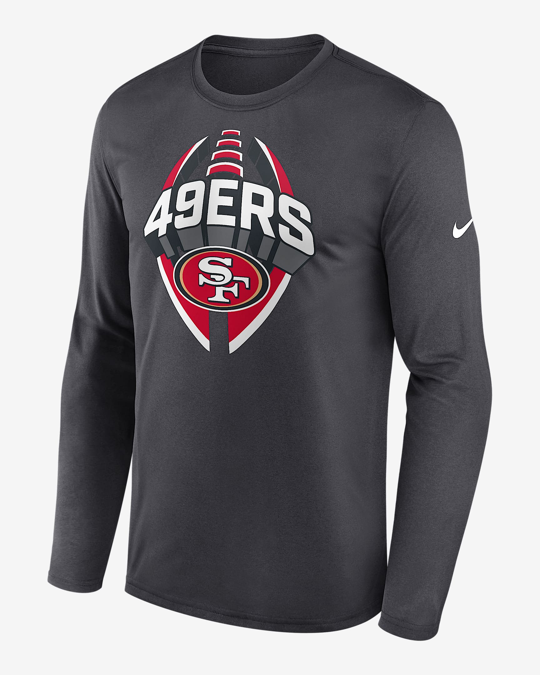 San Francisco 49ers Legend Icon Men's Nike Dri-FIT NFL Long-Sleeve T-Shirt - Anthracite