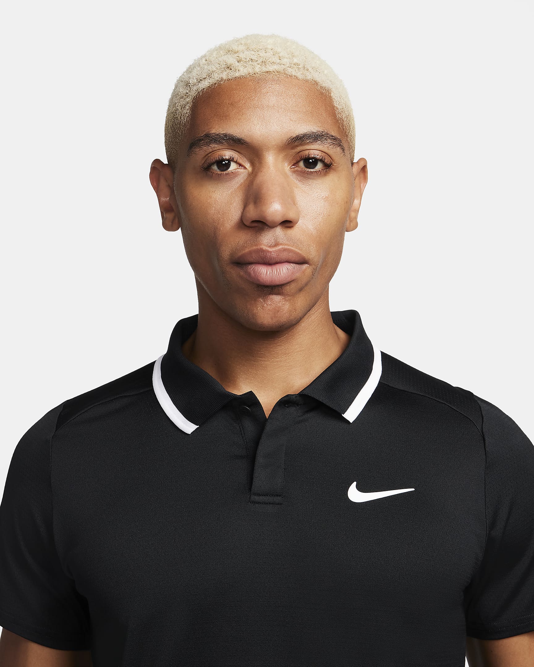 Polo de tenis Dri-FIT para hombre NikeCourt Advantage - Negro/Blanco/Blanco