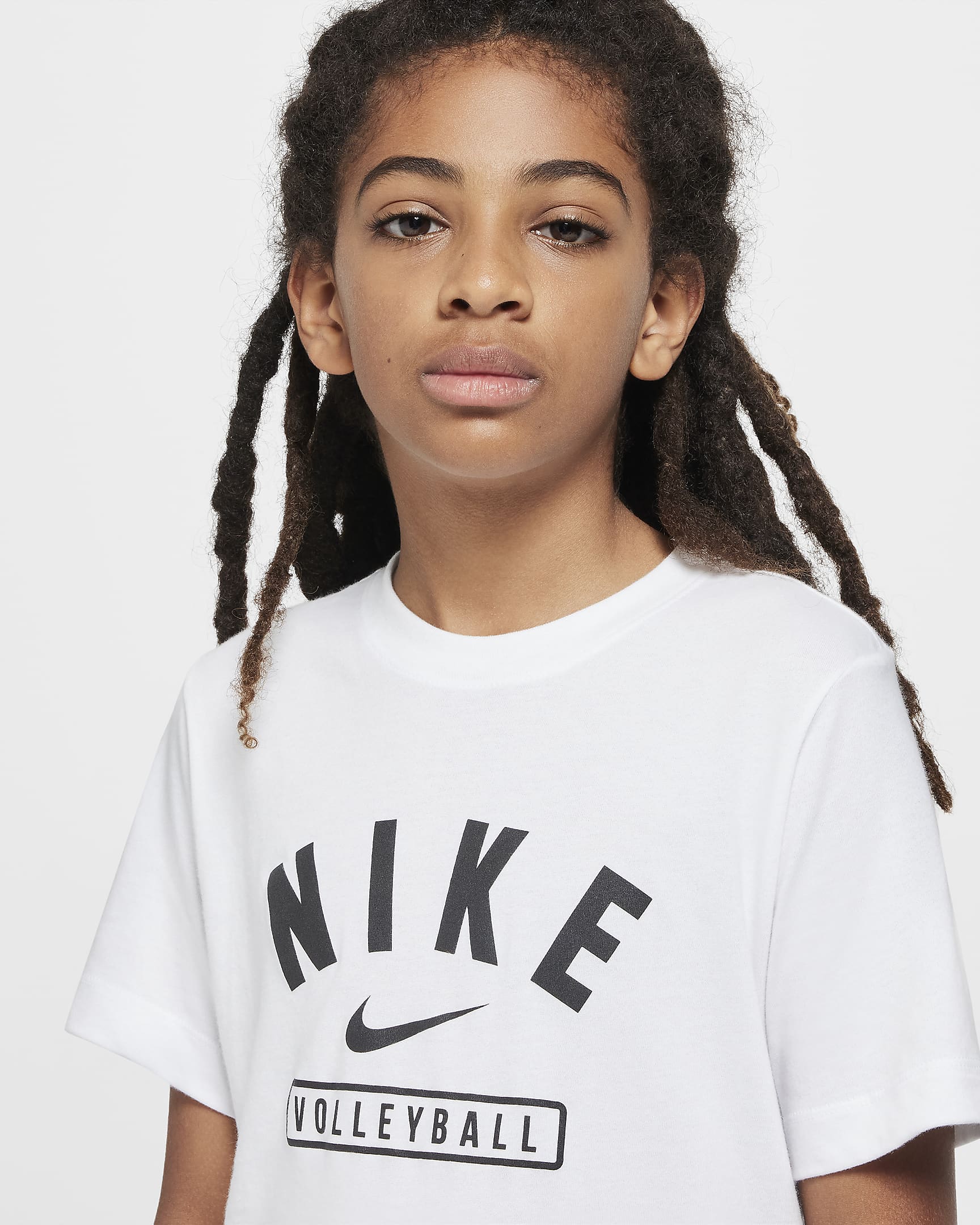 Nike Big Kids' Volleyball T-Shirt - White/Black