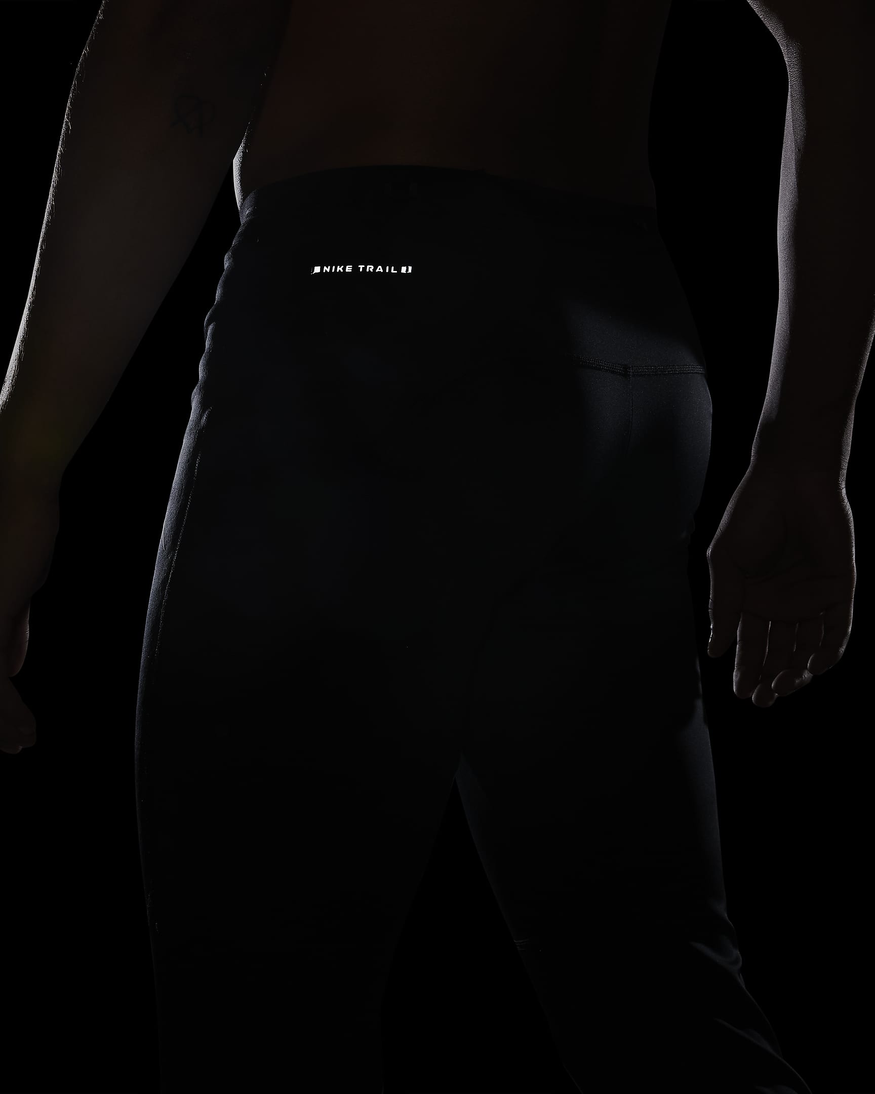 Nike Lunar Ray Men's Winterized Running Tights - Black/Black/White