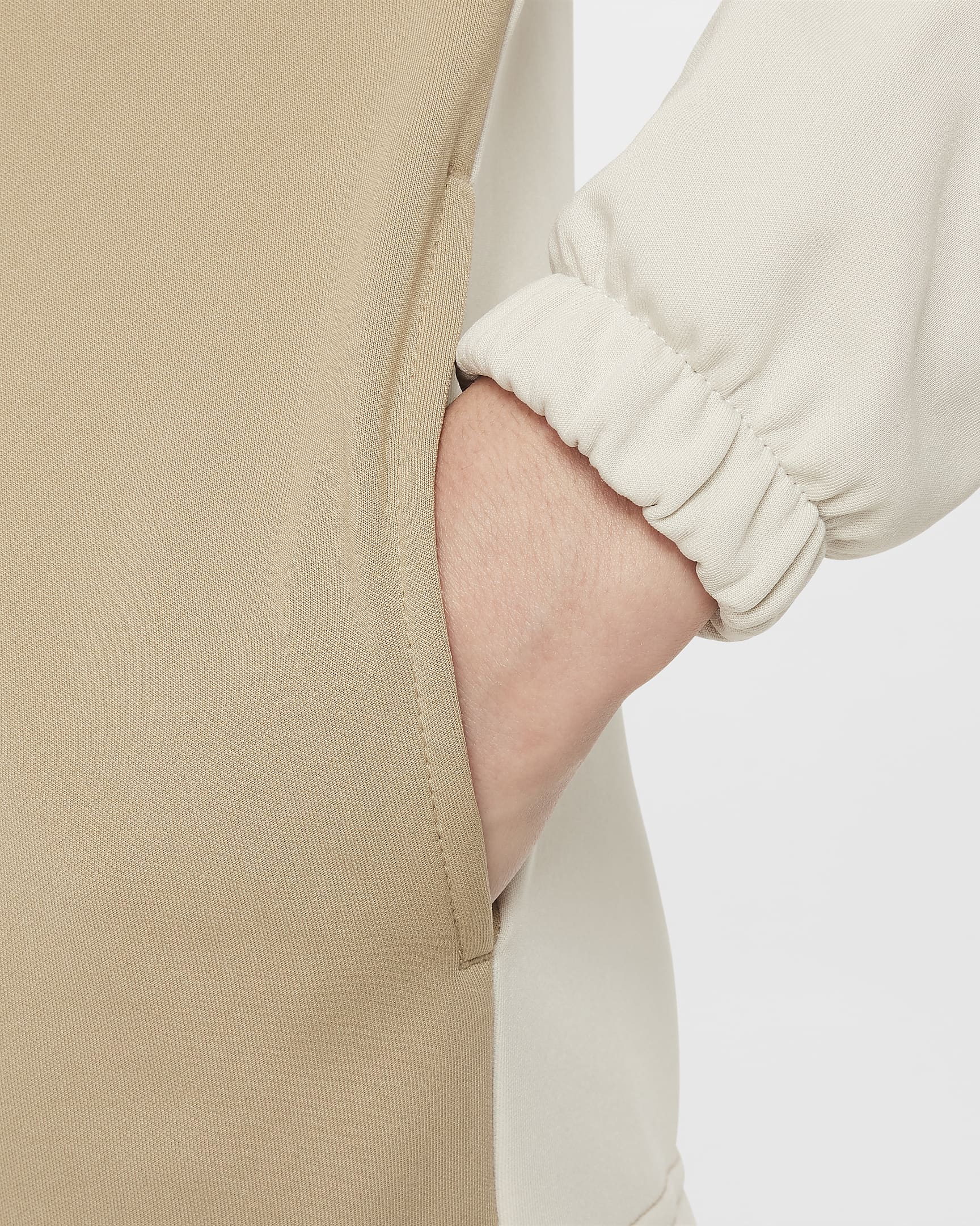 Nike Sportswear tracksuit til store barn - Light Bone/Khaki/Hvit