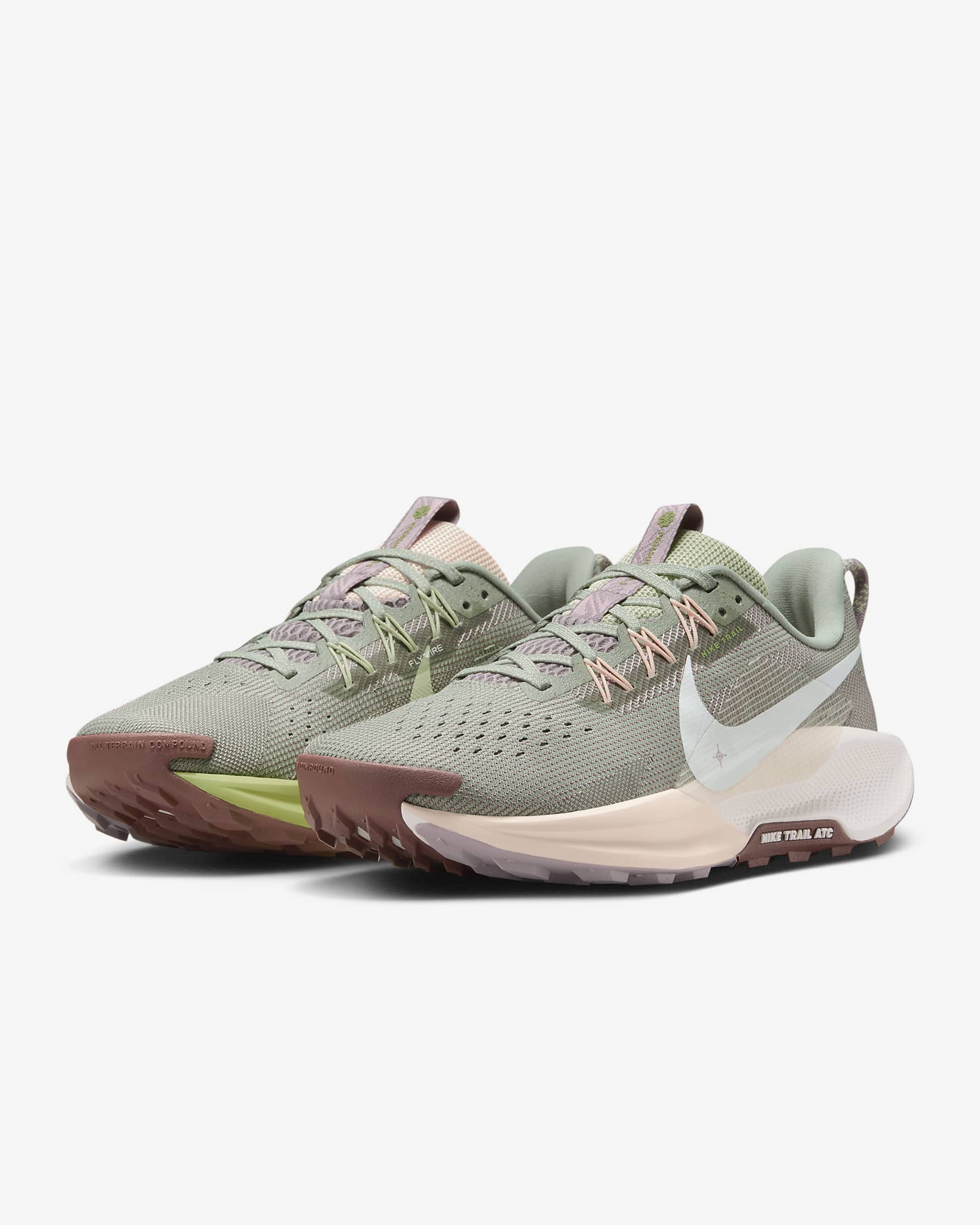 Nike Pegasus Trail 5 Women's Trail Running Shoes - Jade Horizon/Crimson Tint/Light Violet Ore/Sail