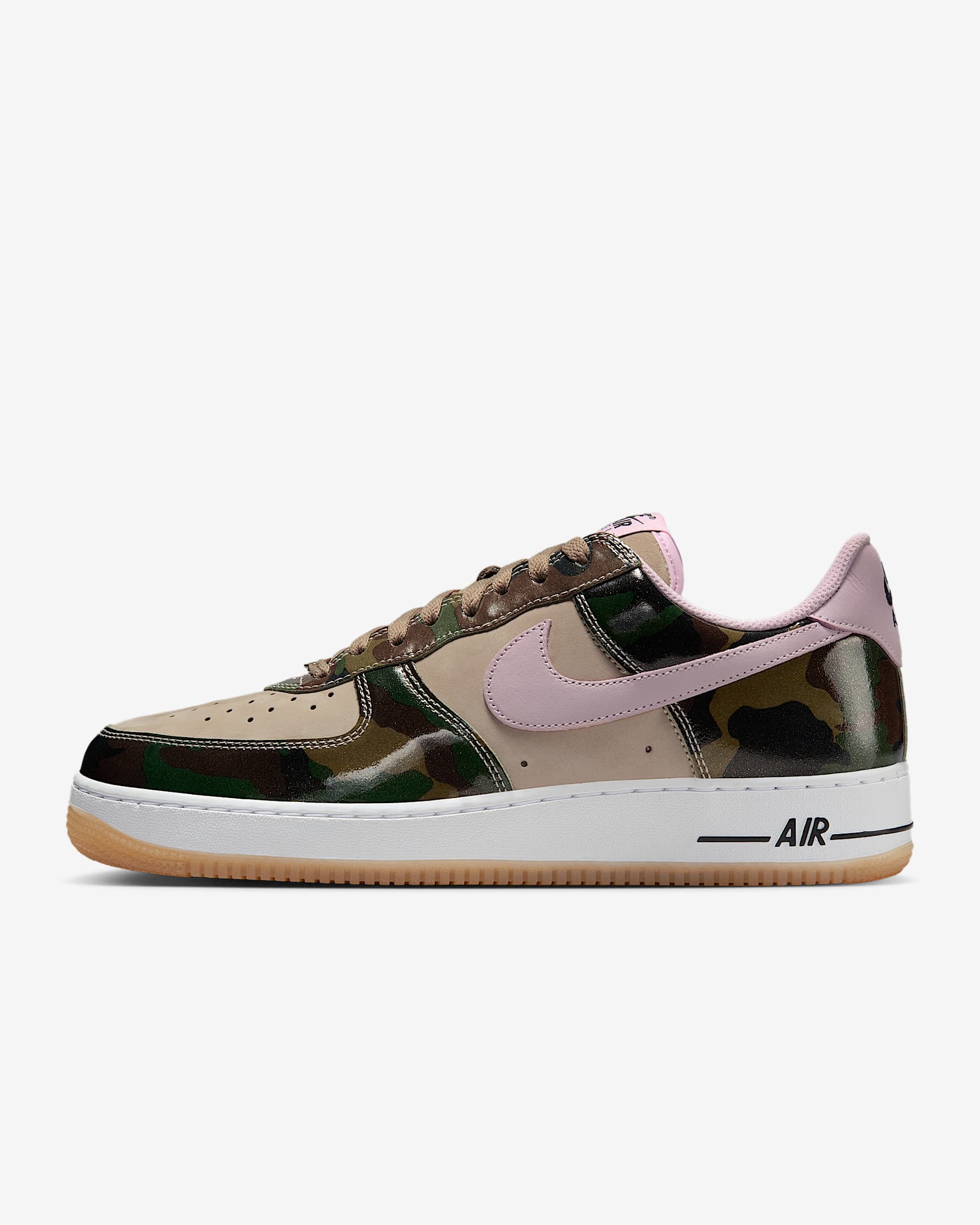 รองเท้าผู้ชาย Nike Air Force 1 Low Retro - Desert Khaki/ดำ/ขาว/Pink Foam