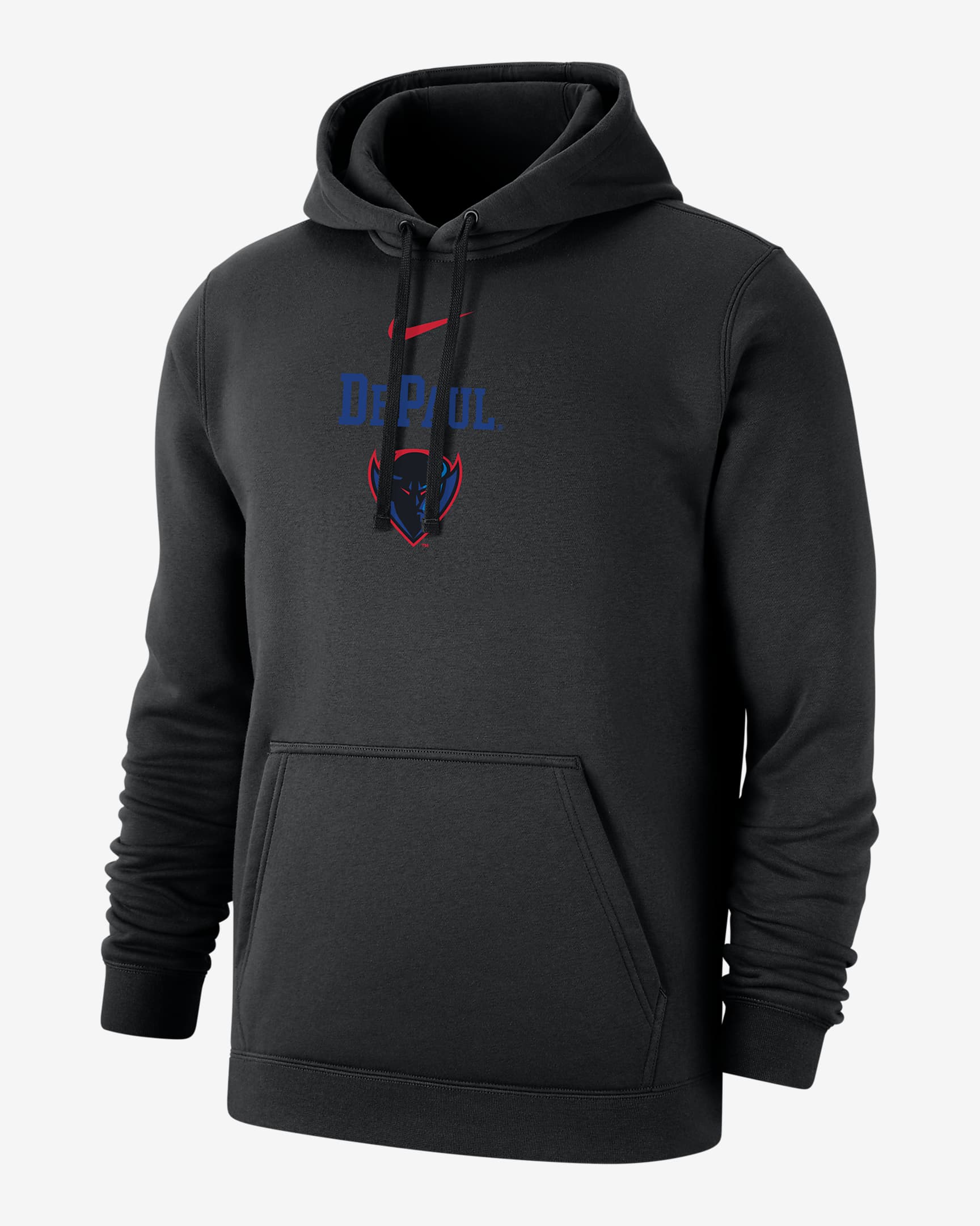 DePaul Club Fleece Men's Nike College Hoodie - Black