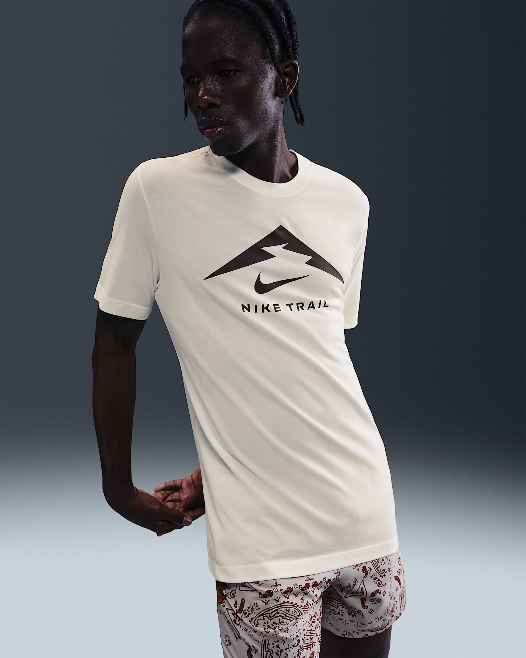 Nike Dri-FIT Men's Trail Running T-Shirt - Sail