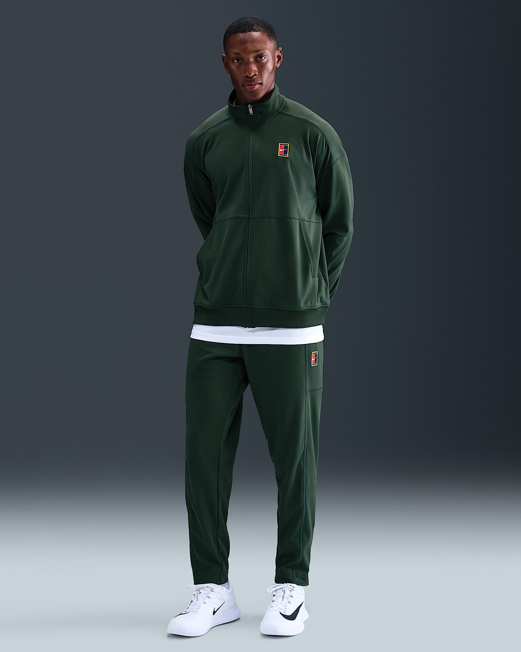 Tennisbyxor NikeCourt Heritage för män - Fir/Fir