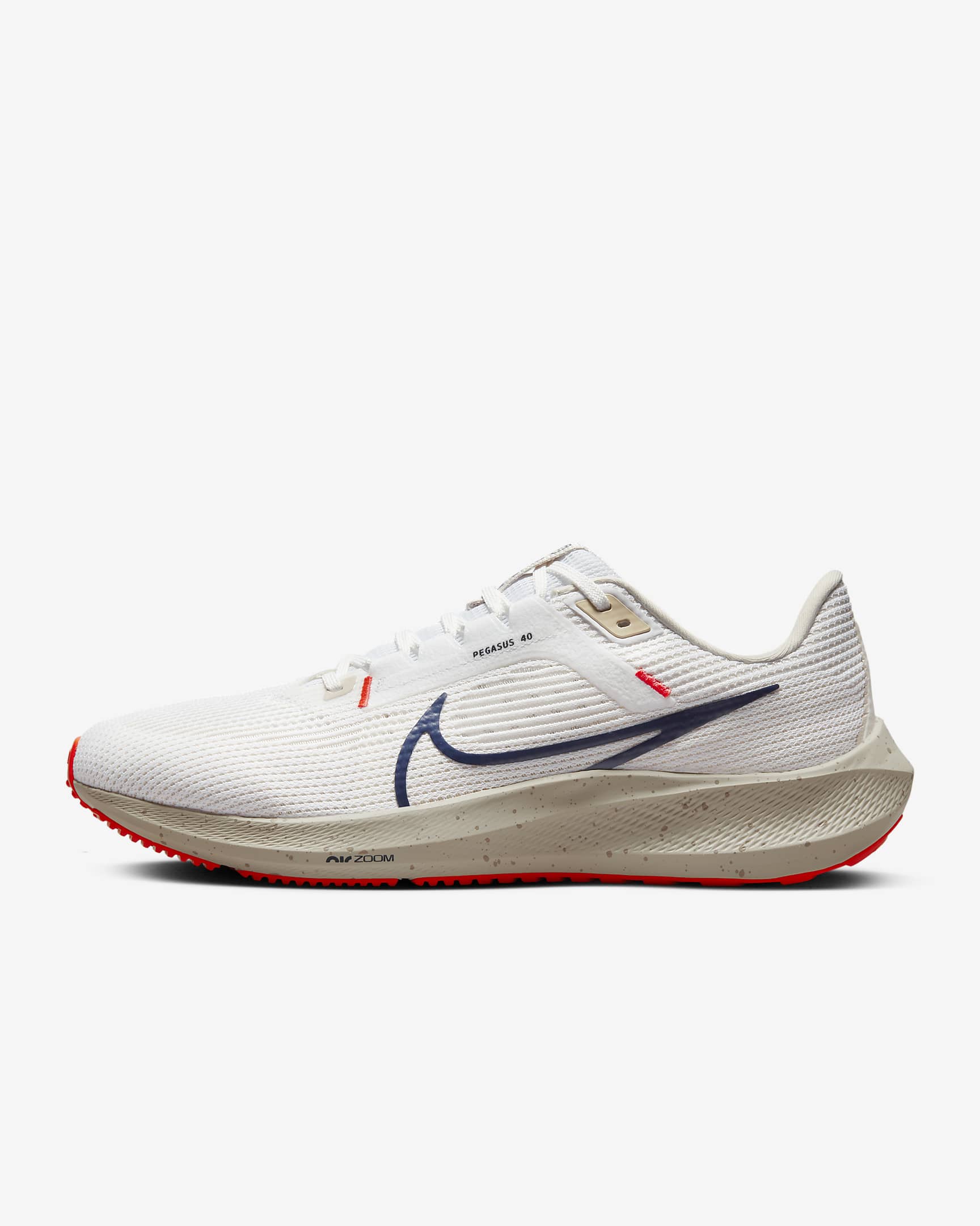 Nike Pegasus 40 男款路跑鞋 - 白色/Light Orewood Brown/Phantom/Obsidian