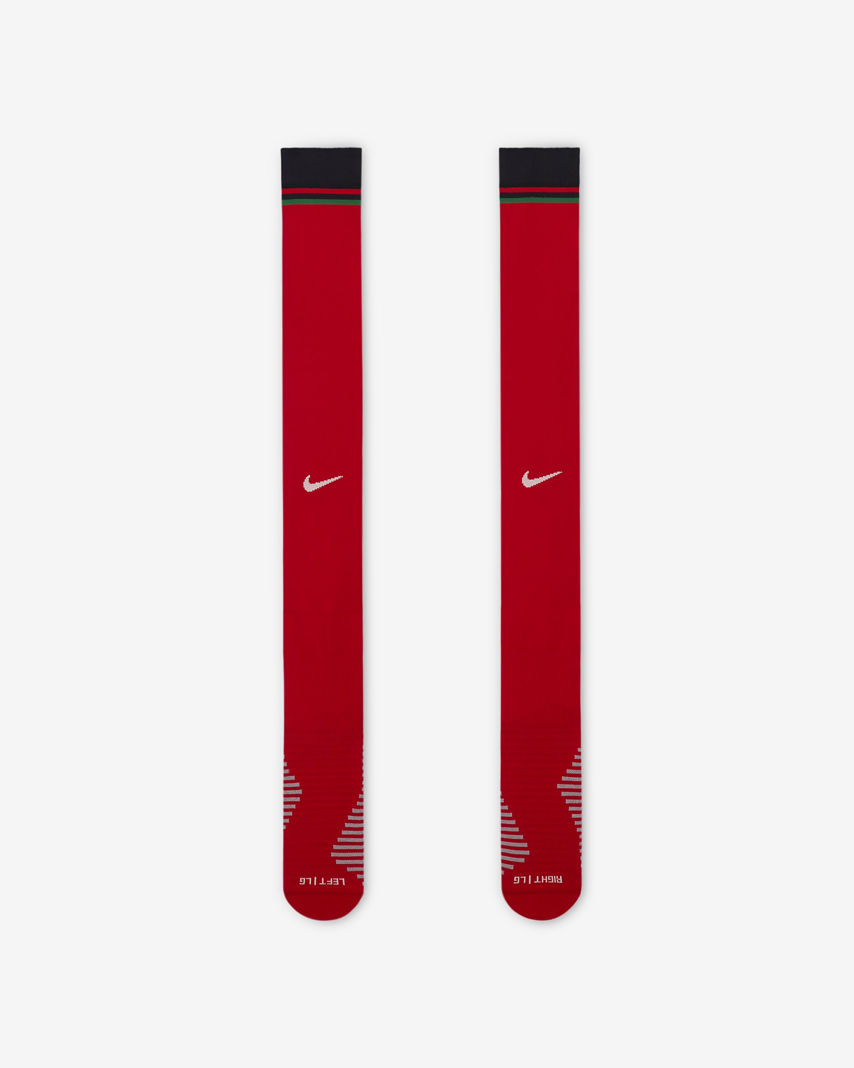 Portugal Strike Home Nike Dri-FIT kniehohe Fußballsocken - University Red/Pitch Blue/Pine Green/Sail