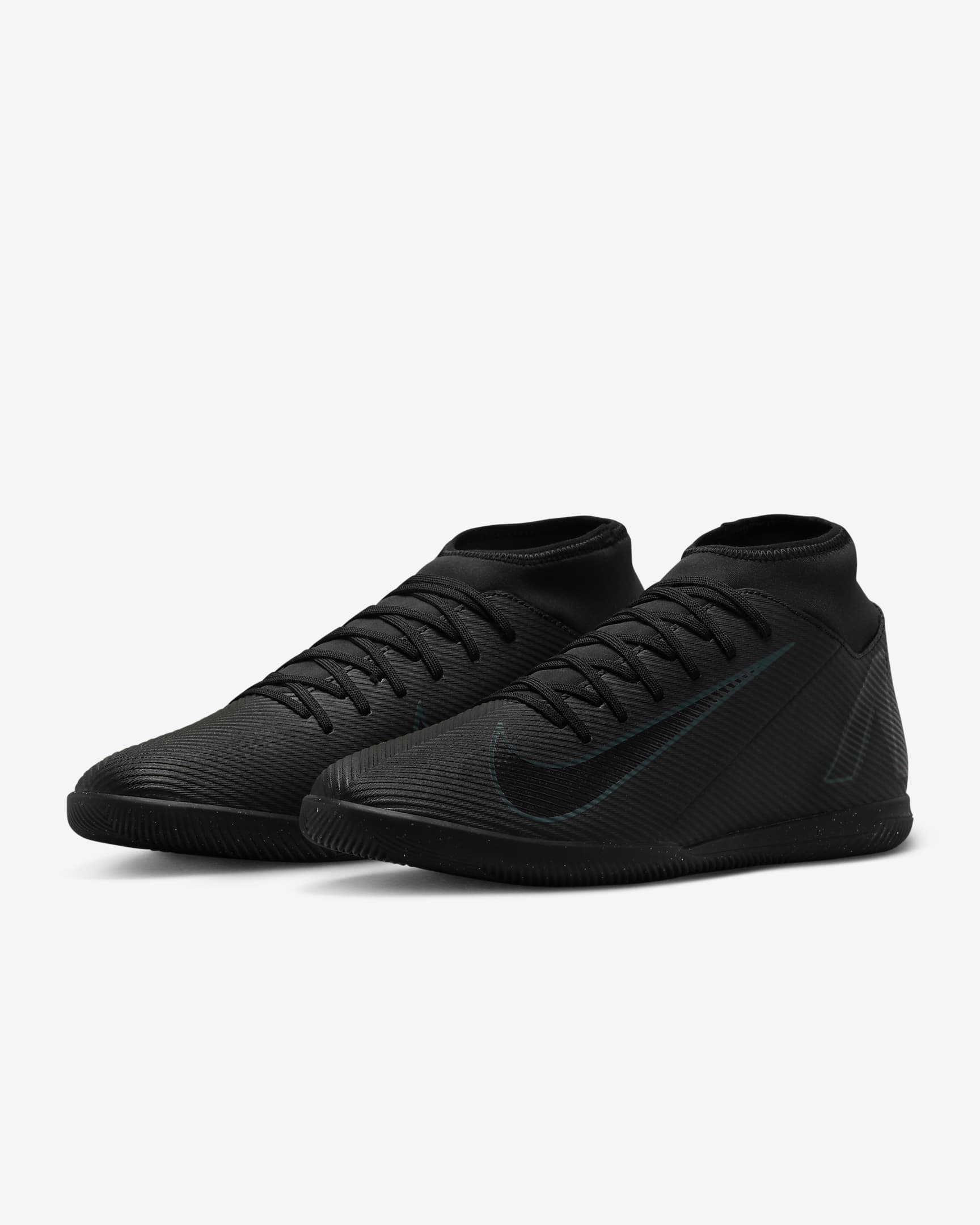 Nike Mercurial Superfly 10 Club Botes de perfil alt de futbol sala - Negre/Deep Jungle/Negre